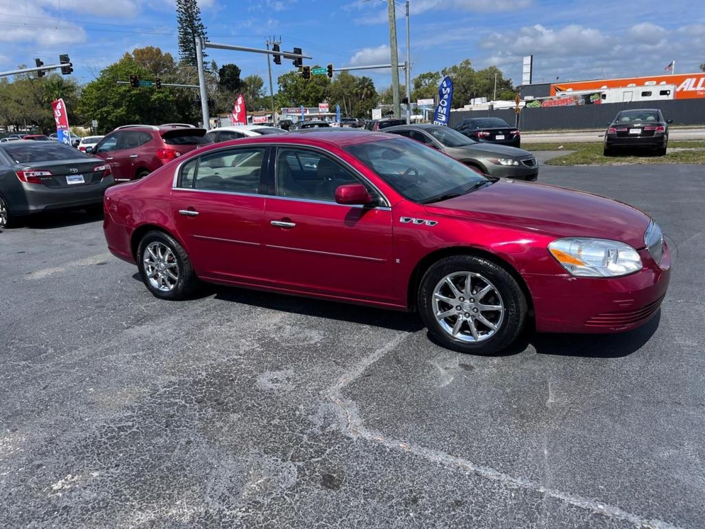 2008 RED BUICK LUCERNE CXL (1G4HD57298U) with an 3.8L engine, Automatic transmission, located at 2929 9th St. West, Bradenton, 34205, (941) 242-2810, 27.473591, -82.570679 - Thanks for inquring into DriveNation USA! All vehicles listed can be viewed at www.drivenationusa.com for vehicle history reports and additonal info. We cannot quote any terms such as down payments or monthly payments without an application. You can apply directly at www.drivenationusa.com or by con - Photo#1