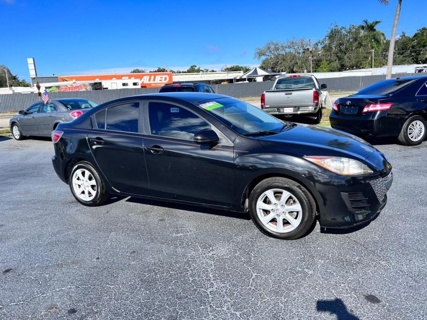 2010 BLACK MAZDA 3 I (JM1BL1SF9A1) with an 2.0L engine, Automatic transmission, located at 2929 9th St. West, Bradenton, 34205, (941) 242-2810, 27.473591, -82.570679 - Photo#0