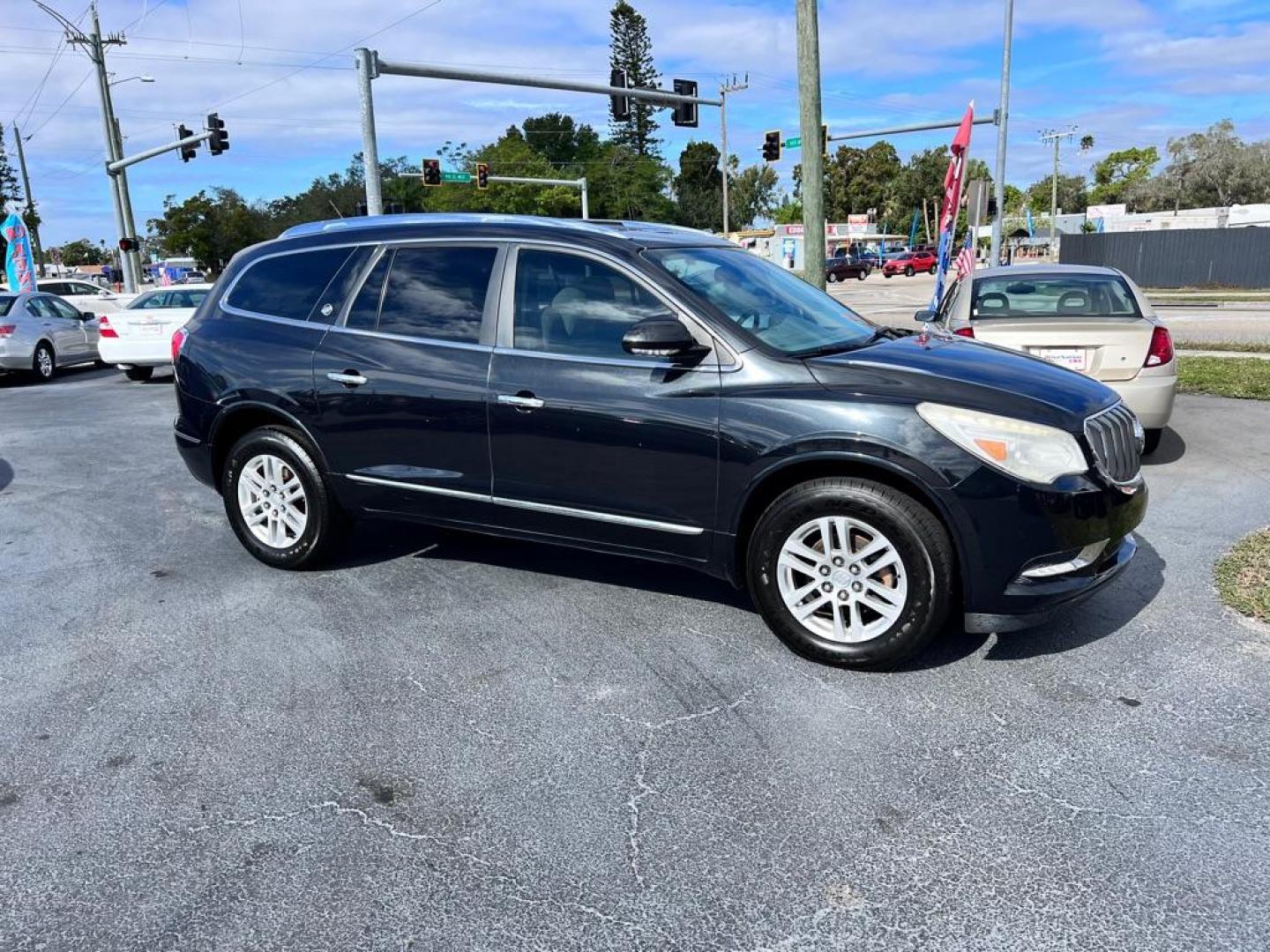 2013 BLACK BUICK ENCLAVE CXL (5GAKRBKD5DJ) with an 3.6L engine, Automatic transmission, located at 2929 9th St. West, Bradenton, 34205, (941) 242-2810, 27.473591, -82.570679 - Photo#0