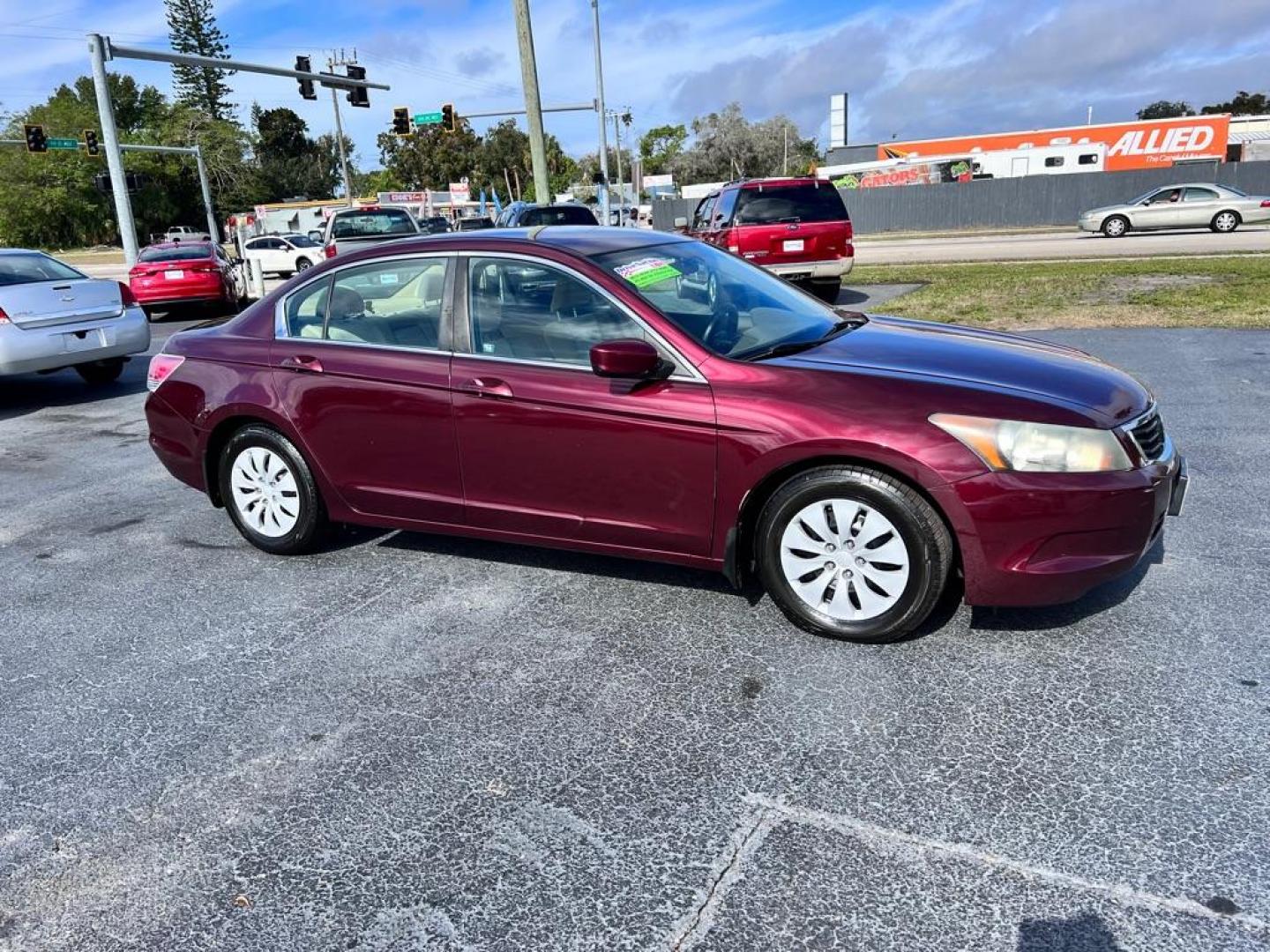 2010 RED HONDA ACCORD LX (1HGCP2F33AA) with an 2.4L engine, Automatic transmission, located at 2929 9th St. West, Bradenton, 34205, (941) 242-2810, 27.473591, -82.570679 - Photo#0