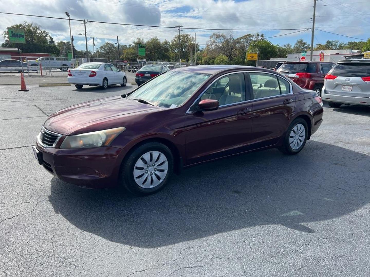 2010 RED HONDA ACCORD LX (1HGCP2F33AA) with an 2.4L engine, Automatic transmission, located at 2929 9th St. West, Bradenton, 34205, (941) 242-2810, 27.473591, -82.570679 - Photo#3