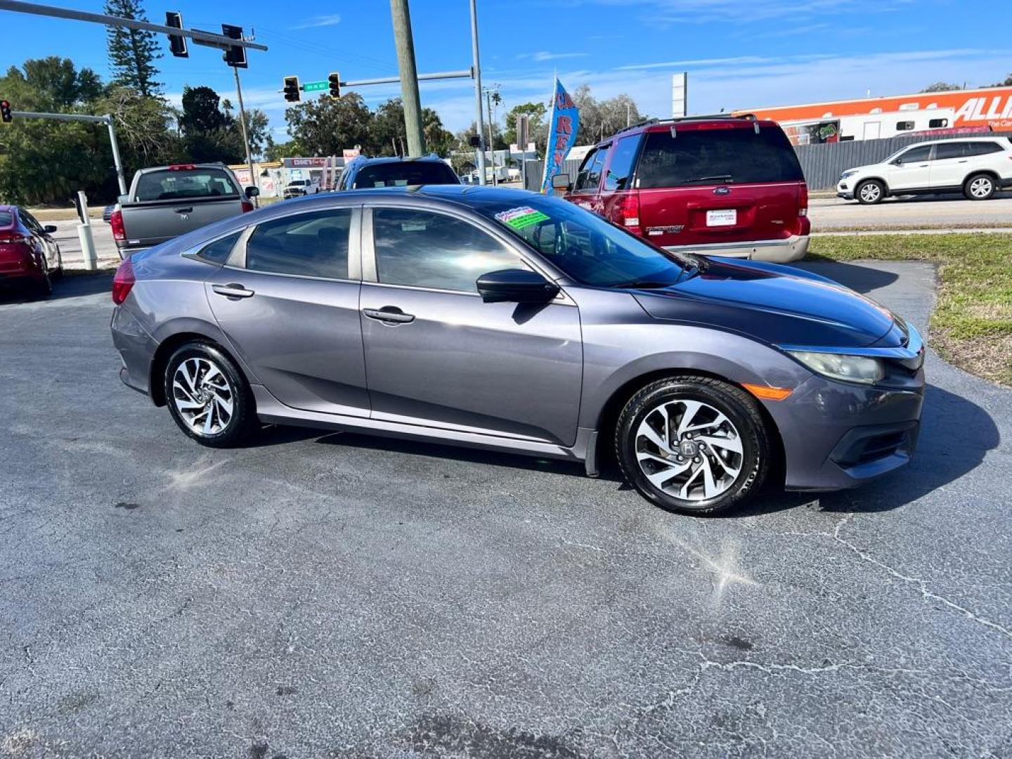 2016 BLACK HONDA CIVIC EX (19XFC2F75GE) with an 2.0L engine, Continuously Variable transmission, located at 2929 9th St. West, Bradenton, 34205, (941) 242-2810, 27.473591, -82.570679 - Photo#0