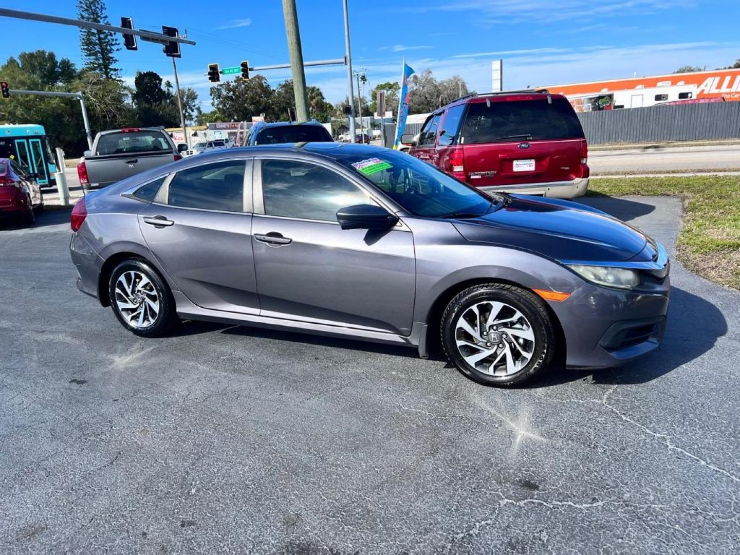 2016 BLACK HONDA CIVIC EX (19XFC2F75GE) with an 2.0L engine, Continuously Variable transmission, located at 2929 9th St. West, Bradenton, 34205, (941) 242-2810, 27.473591, -82.570679 - Photo#1