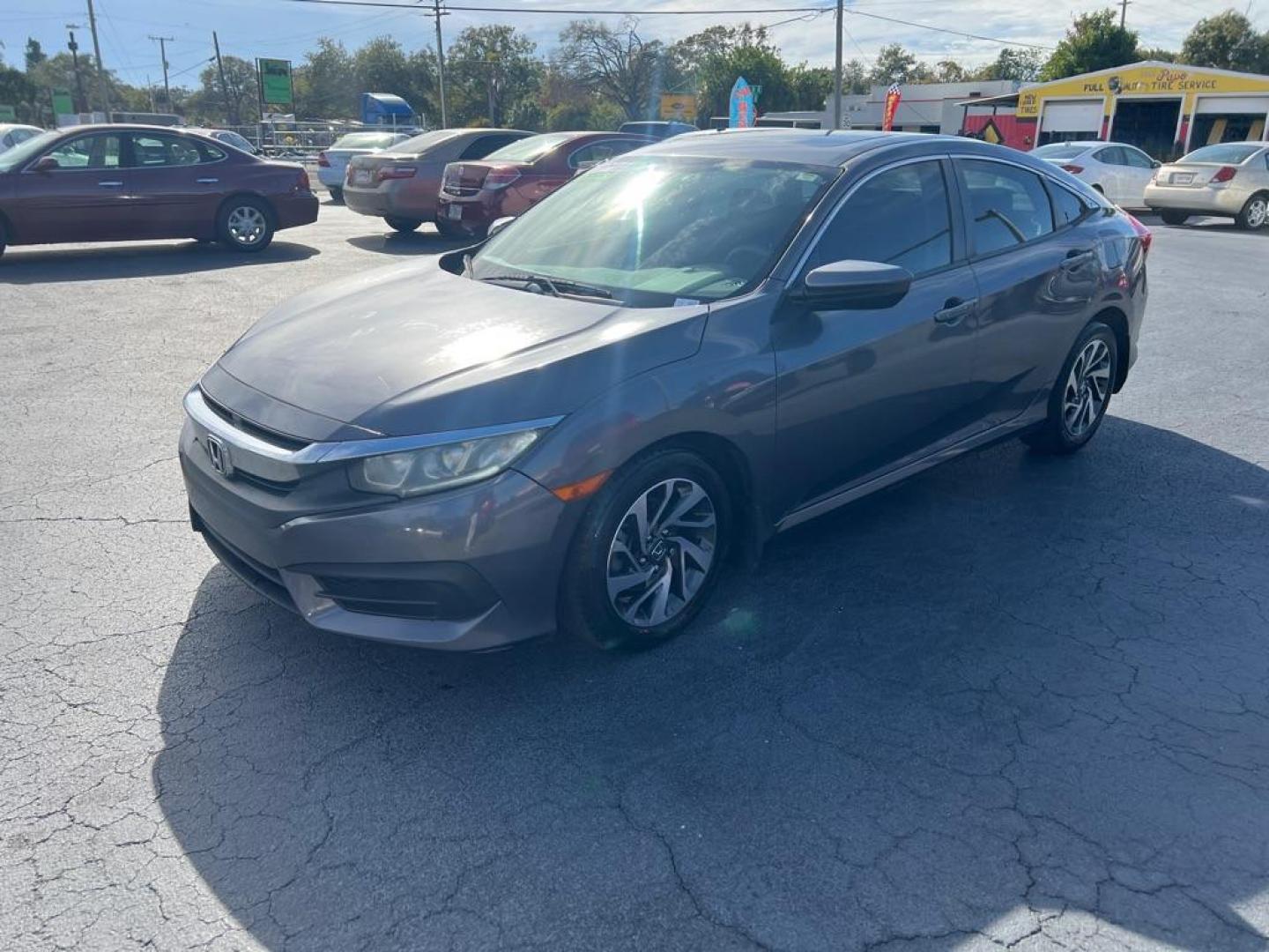 2016 BLACK HONDA CIVIC EX (19XFC2F75GE) with an 2.0L engine, Continuously Variable transmission, located at 2929 9th St. West, Bradenton, 34205, (941) 242-2810, 27.473591, -82.570679 - Photo#3