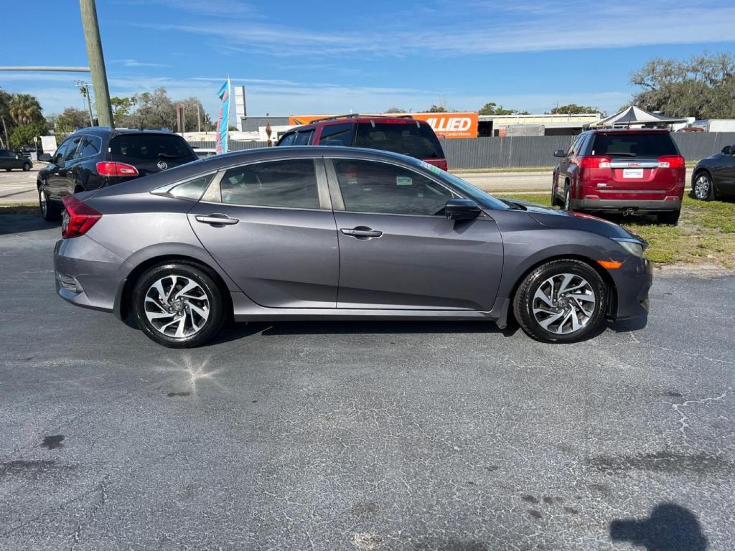 2016 BLACK HONDA CIVIC EX (19XFC2F75GE) with an 2.0L engine, Continuously Variable transmission, located at 2929 9th St. West, Bradenton, 34205, (941) 242-2810, 27.473591, -82.570679 - Photo#7