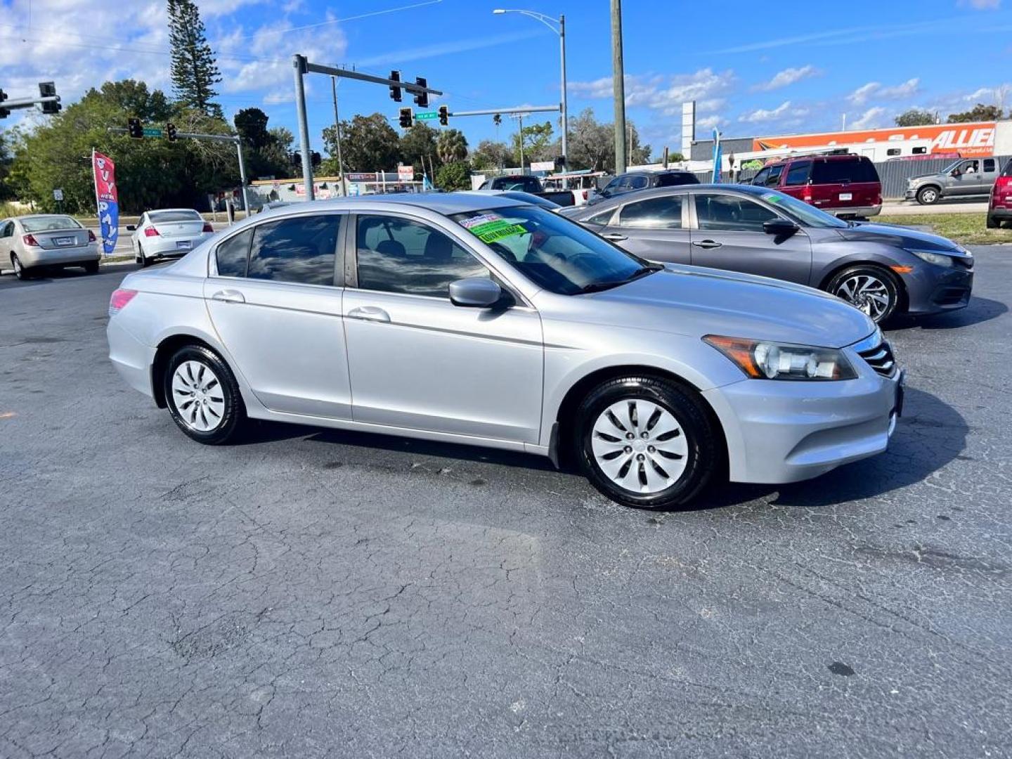 2012 SILVER HONDA ACCORD LX (1HGCP2F35CA) with an 2.4L engine, Automatic transmission, located at 2929 9th St. West, Bradenton, 34205, (941) 242-2810, 27.473591, -82.570679 - Photo#1