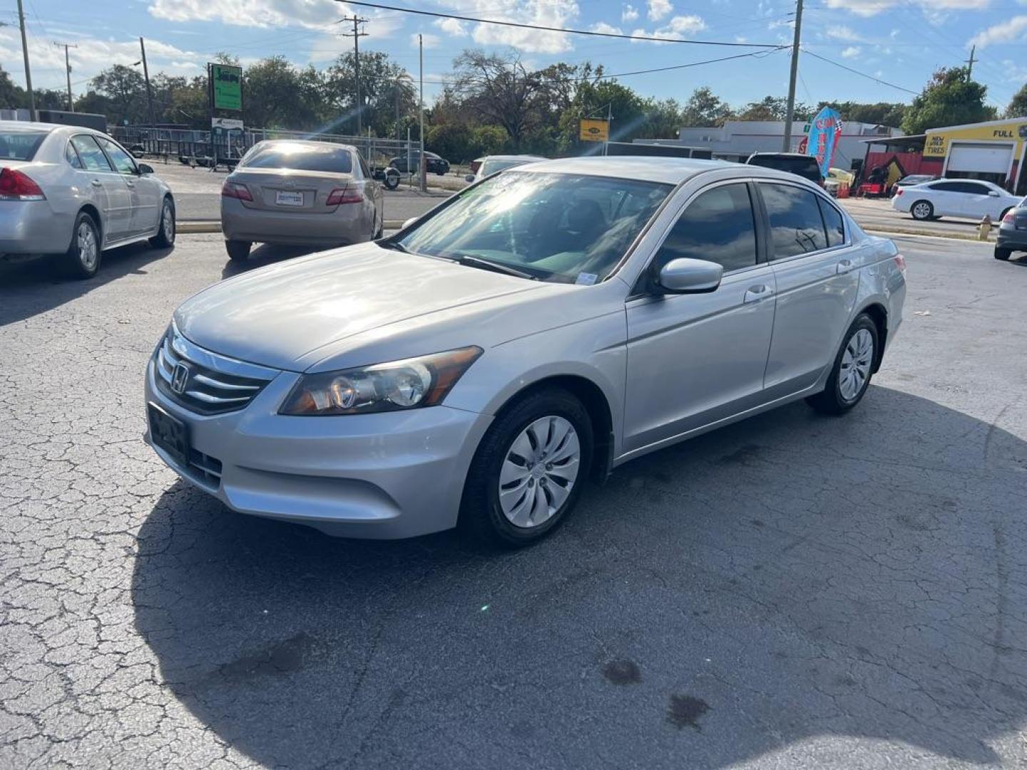 2012 SILVER HONDA ACCORD LX (1HGCP2F35CA) with an 2.4L engine, Automatic transmission, located at 2929 9th St. West, Bradenton, 34205, (941) 242-2810, 27.473591, -82.570679 - Photo#3