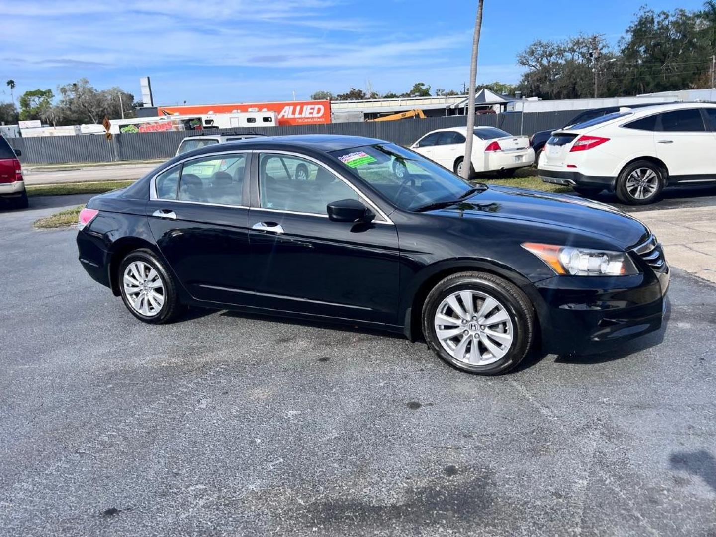 2012 BLACK HONDA ACCORD EXL (1HGCP3F83CA) with an 3.5L engine, Automatic transmission, located at 2929 9th St. West, Bradenton, 34205, (941) 242-2810, 27.473591, -82.570679 - Photo#0