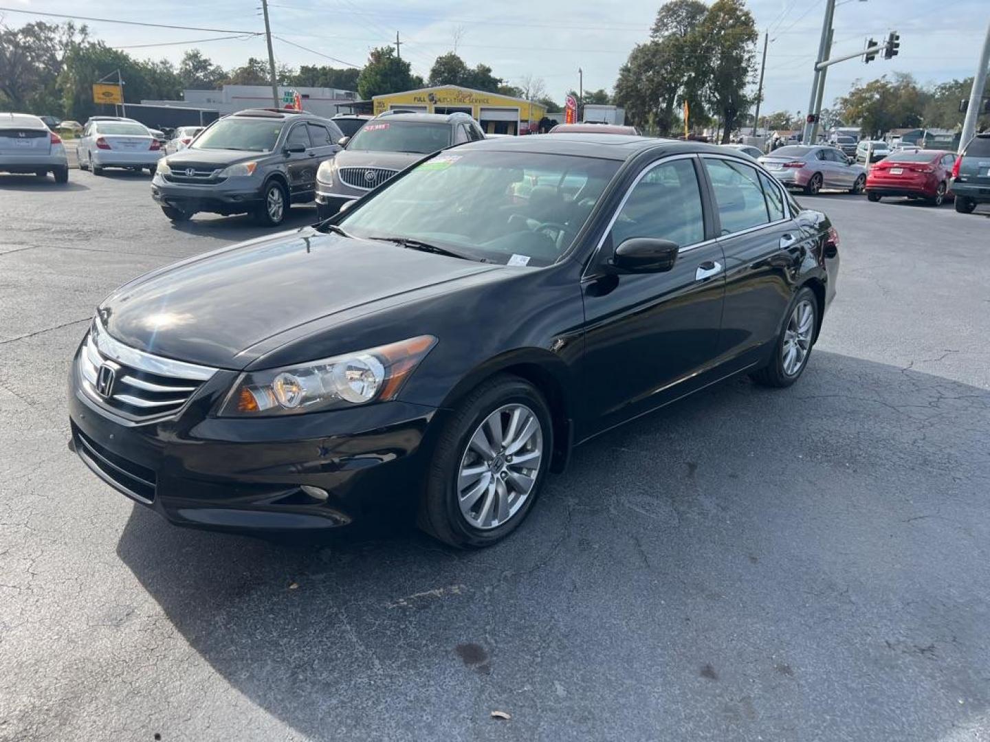 2012 BLACK HONDA ACCORD EXL (1HGCP3F83CA) with an 3.5L engine, Automatic transmission, located at 2929 9th St. West, Bradenton, 34205, (941) 242-2810, 27.473591, -82.570679 - Photo#3