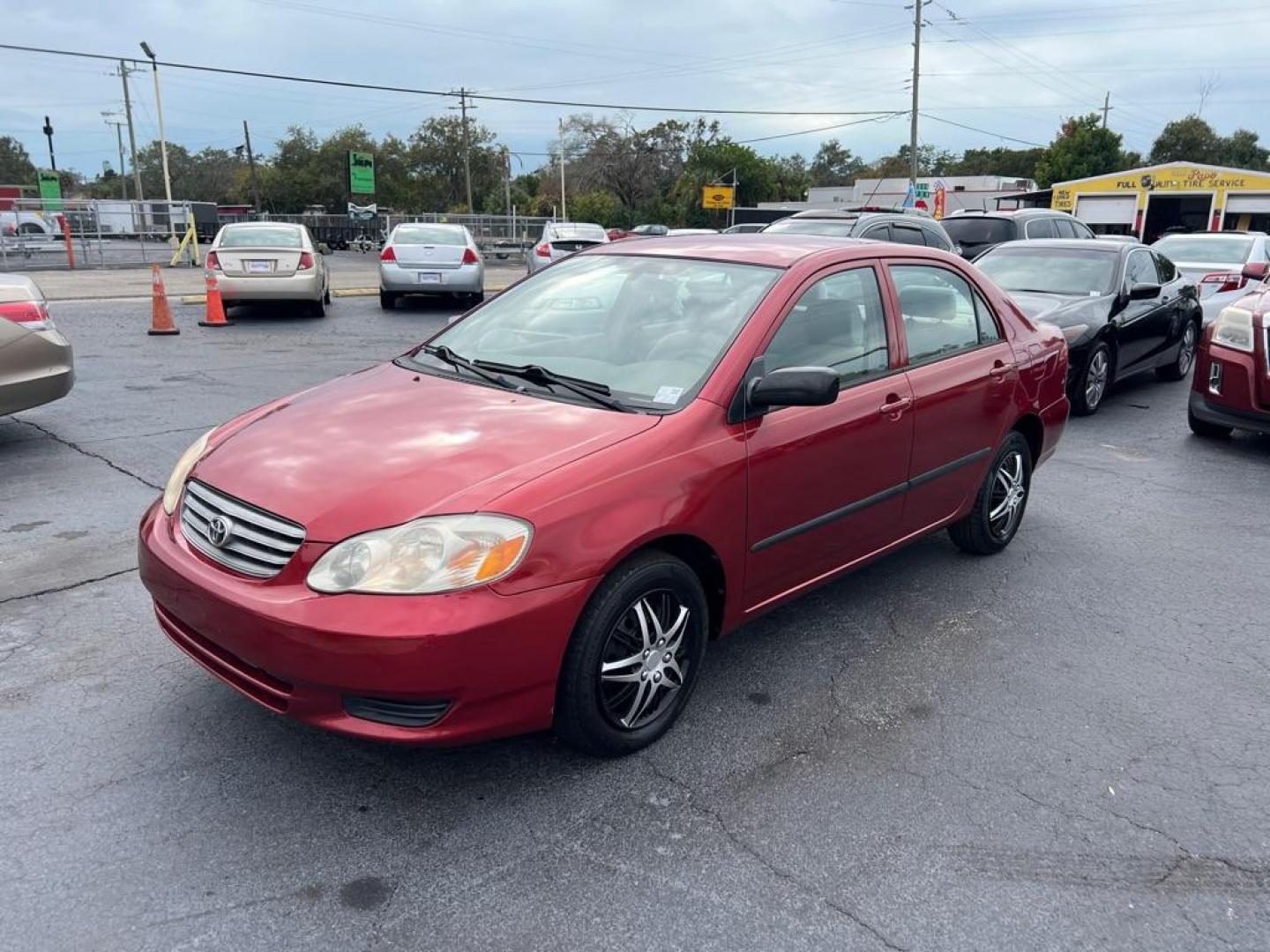 2004 RED TOYOTA COROLLA CE (2T1BR32E14C) with an 1.8L engine, Automatic transmission, located at 2929 9th St. West, Bradenton, 34205, (941) 242-2810, 27.473591, -82.570679 - Photo#3