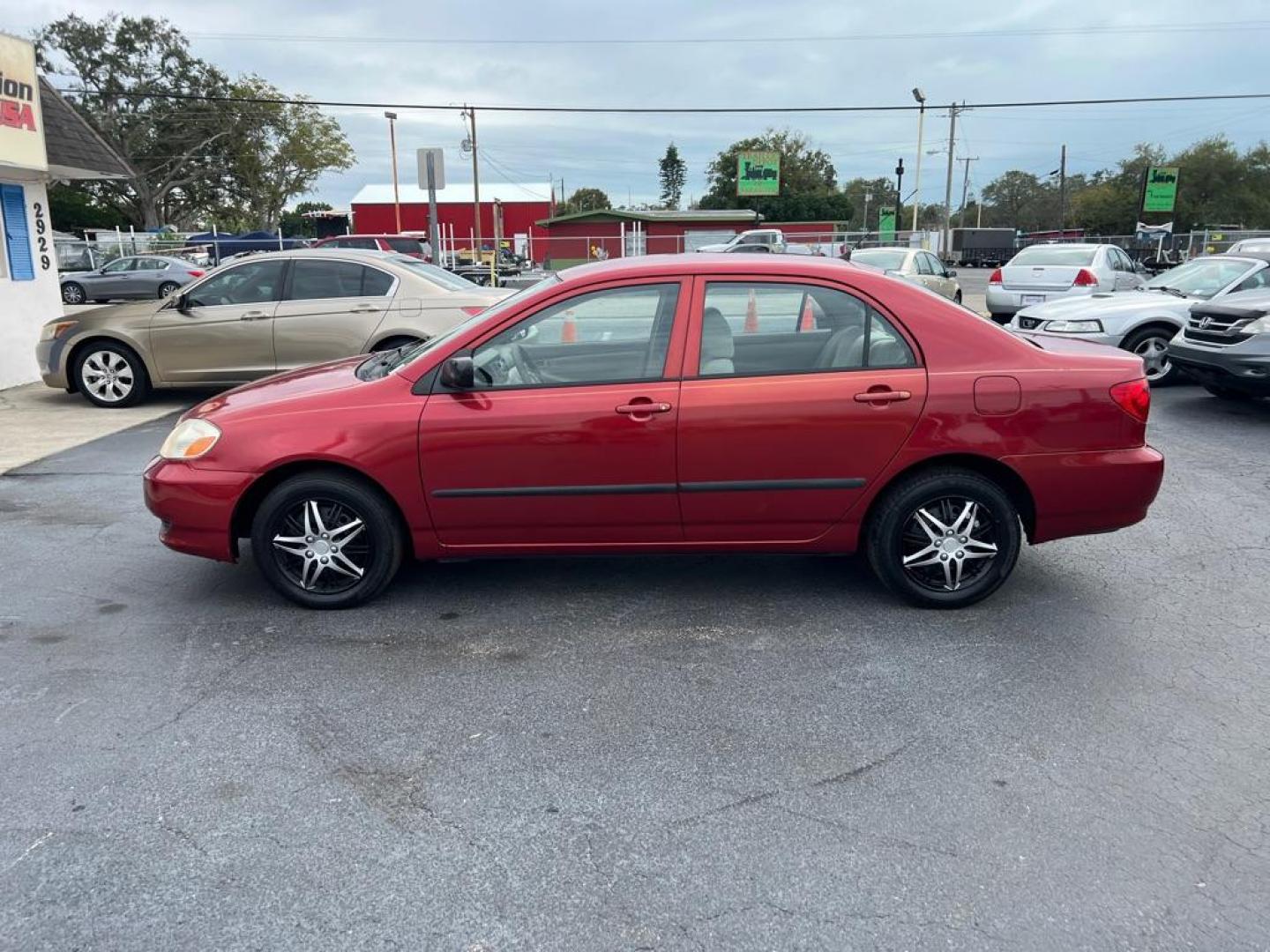 2004 RED TOYOTA COROLLA CE (2T1BR32E14C) with an 1.8L engine, Automatic transmission, located at 2929 9th St. West, Bradenton, 34205, (941) 242-2810, 27.473591, -82.570679 - Photo#4