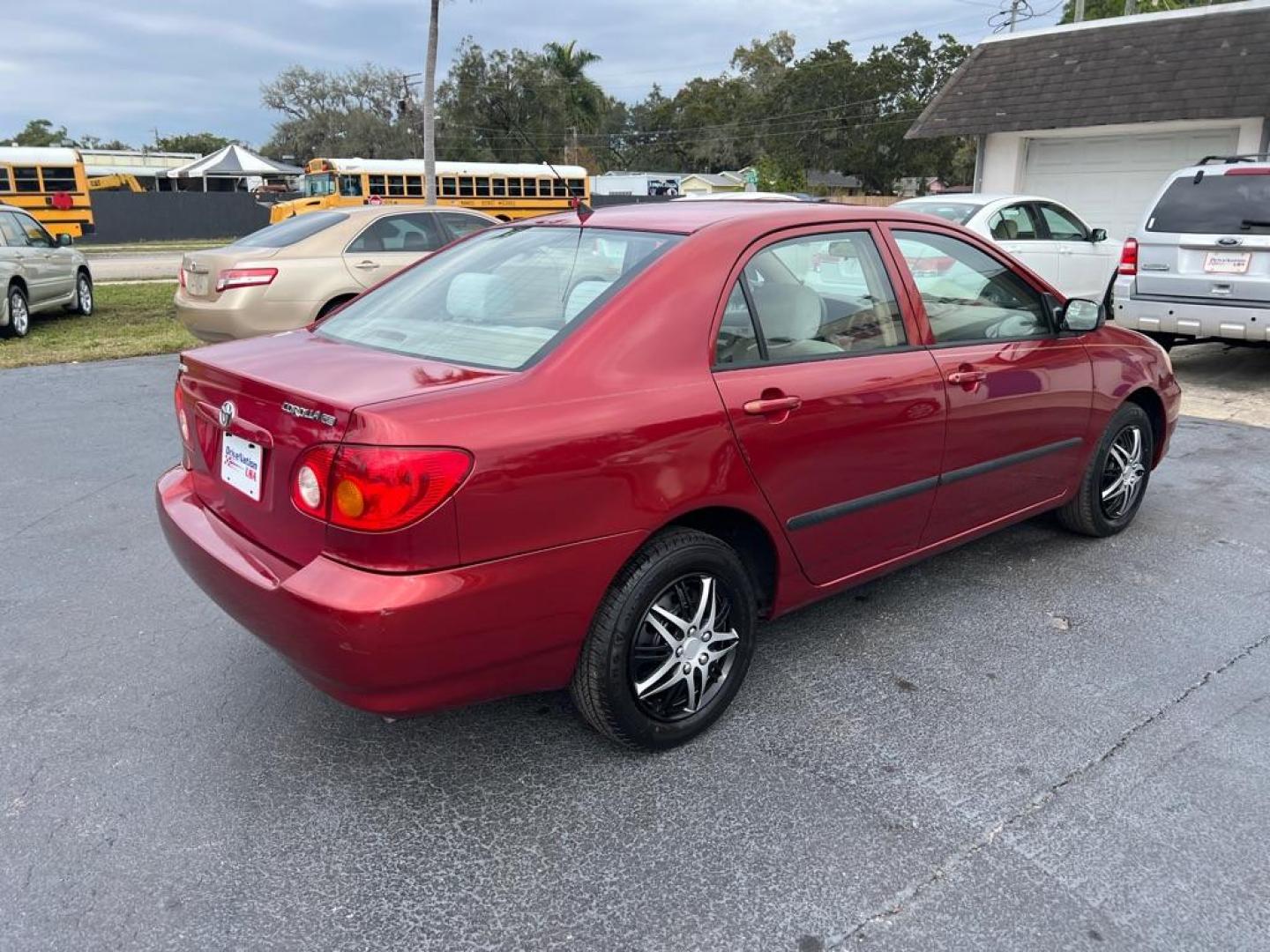 2004 RED TOYOTA COROLLA CE (2T1BR32E14C) with an 1.8L engine, Automatic transmission, located at 2929 9th St. West, Bradenton, 34205, (941) 242-2810, 27.473591, -82.570679 - Photo#7