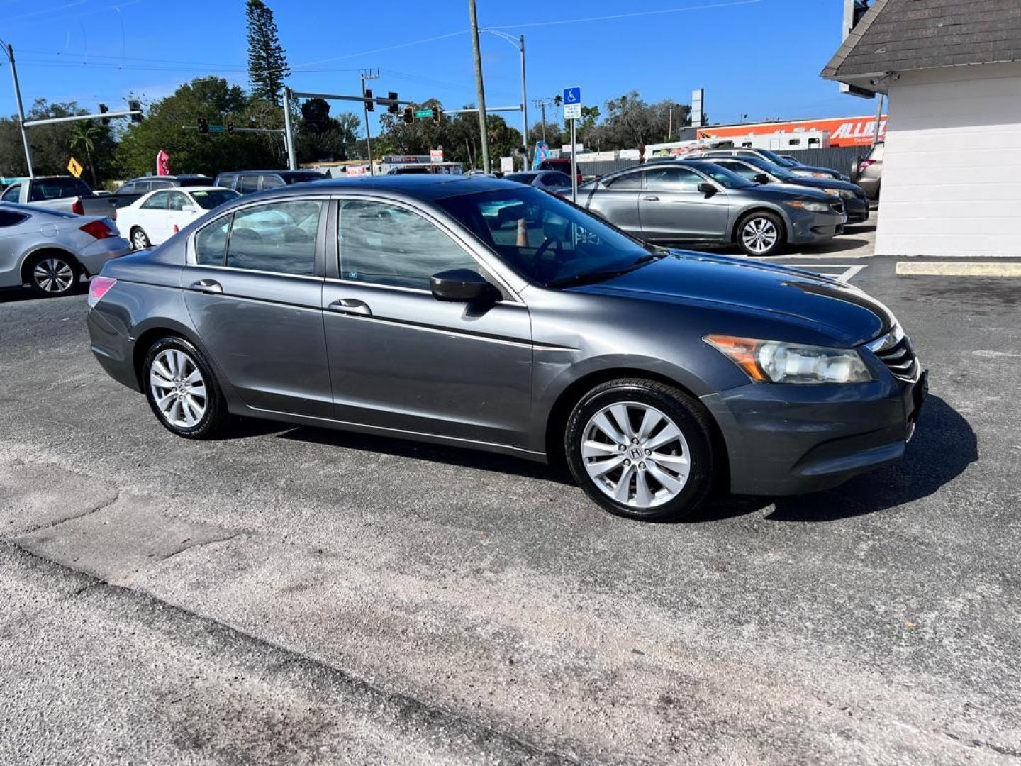 2011 GRAY HONDA ACCORD EXL (1HGCP2F85BA) with an 2.4L engine, Automatic transmission, located at 2929 9th St. West, Bradenton, 34205, (941) 242-2810, 27.473591, -82.570679 - Photo#1