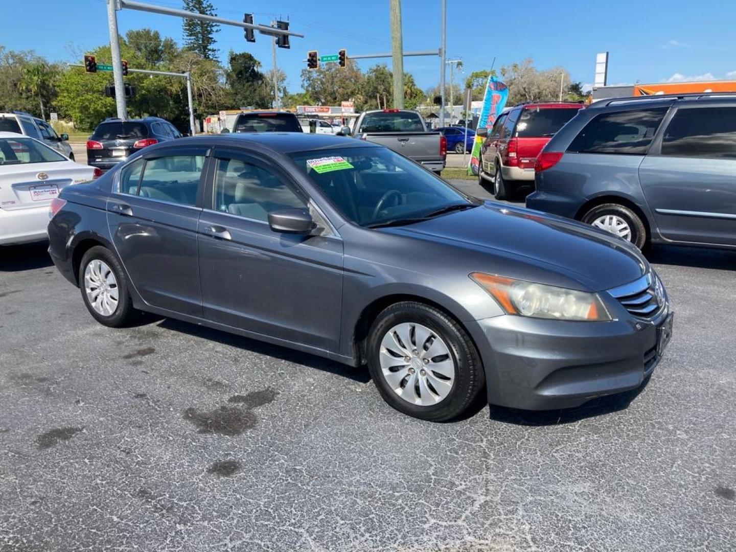 2011 GRAY HONDA ACCORD LX (1HGCP2F35BA) with an 2.4L engine, Automatic transmission, located at 2929 9th St. West, Bradenton, 34205, (941) 242-2810, 27.473591, -82.570679 - Photo#0