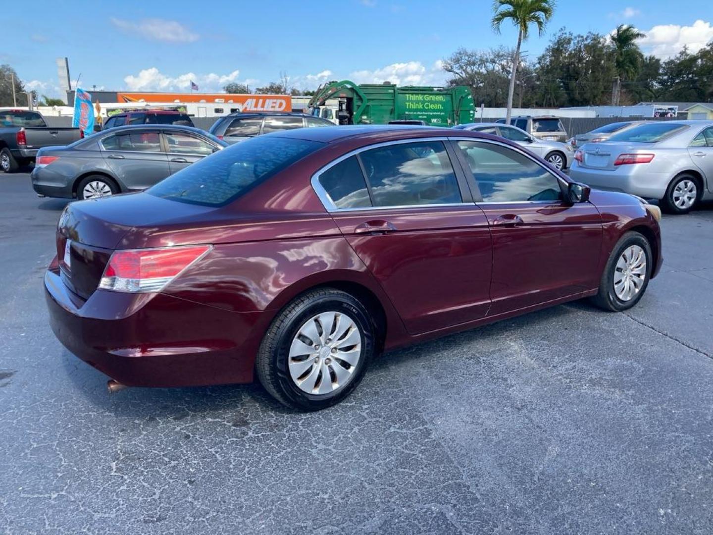 2010 MAROON HONDA ACCORD LX (1HGCP2F31AA) with an 2.4L engine, Automatic transmission, located at 2929 9th St. West, Bradenton, 34205, (941) 242-2810, 27.473591, -82.570679 - Photo#2