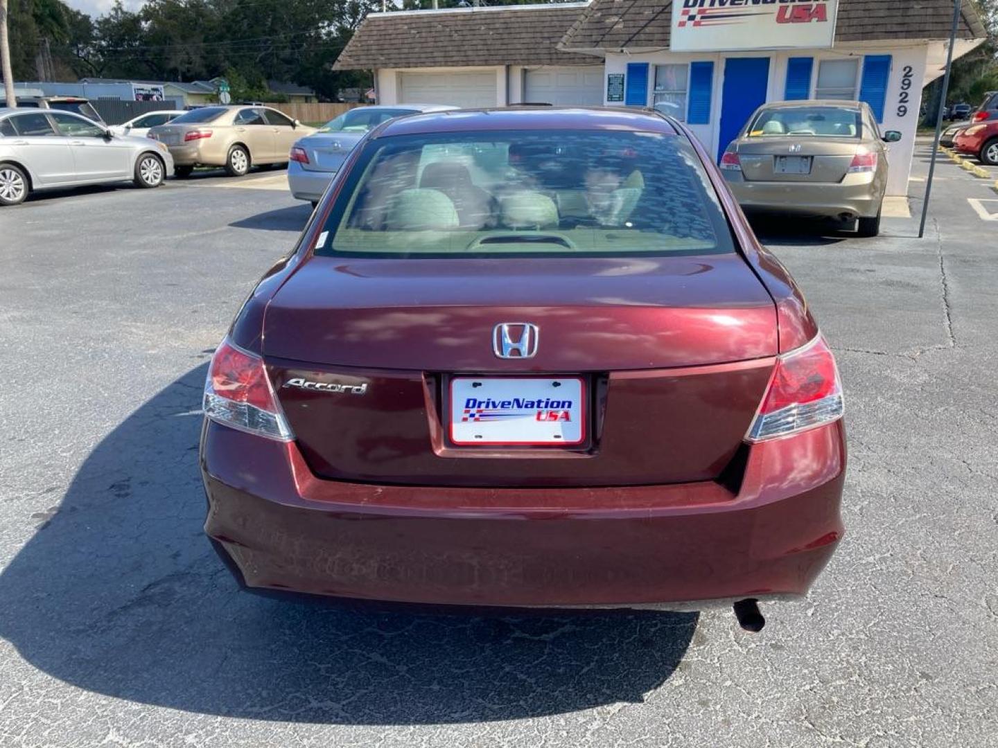 2010 MAROON HONDA ACCORD LX (1HGCP2F31AA) with an 2.4L engine, Automatic transmission, located at 2929 9th St. West, Bradenton, 34205, (941) 242-2810, 27.473591, -82.570679 - Photo#3