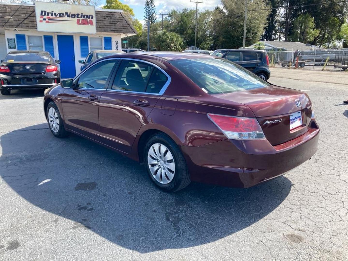 2010 MAROON HONDA ACCORD LX (1HGCP2F31AA) with an 2.4L engine, Automatic transmission, located at 2929 9th St. West, Bradenton, 34205, (941) 242-2810, 27.473591, -82.570679 - Photo#4