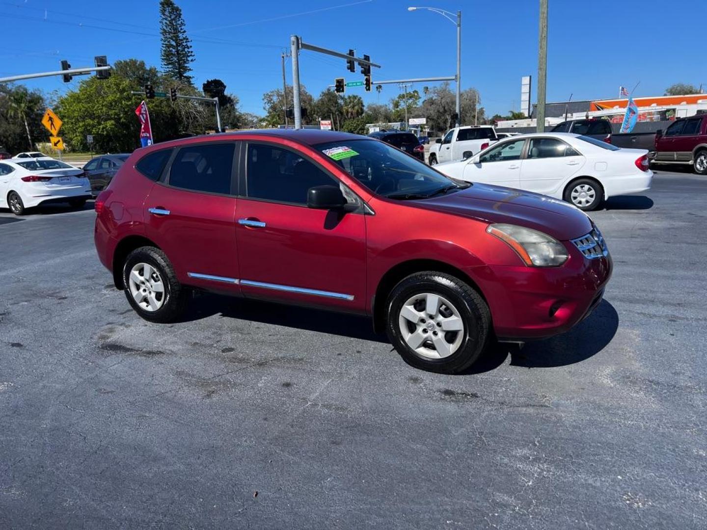 2015 RED NISSAN ROGUE SELECT S (JN8AS5MTXFW) with an 2.5L engine, Continuously Variable transmission, located at 2929 9th St. West, Bradenton, 34205, (941) 242-2810, 27.473591, -82.570679 - Photo#0