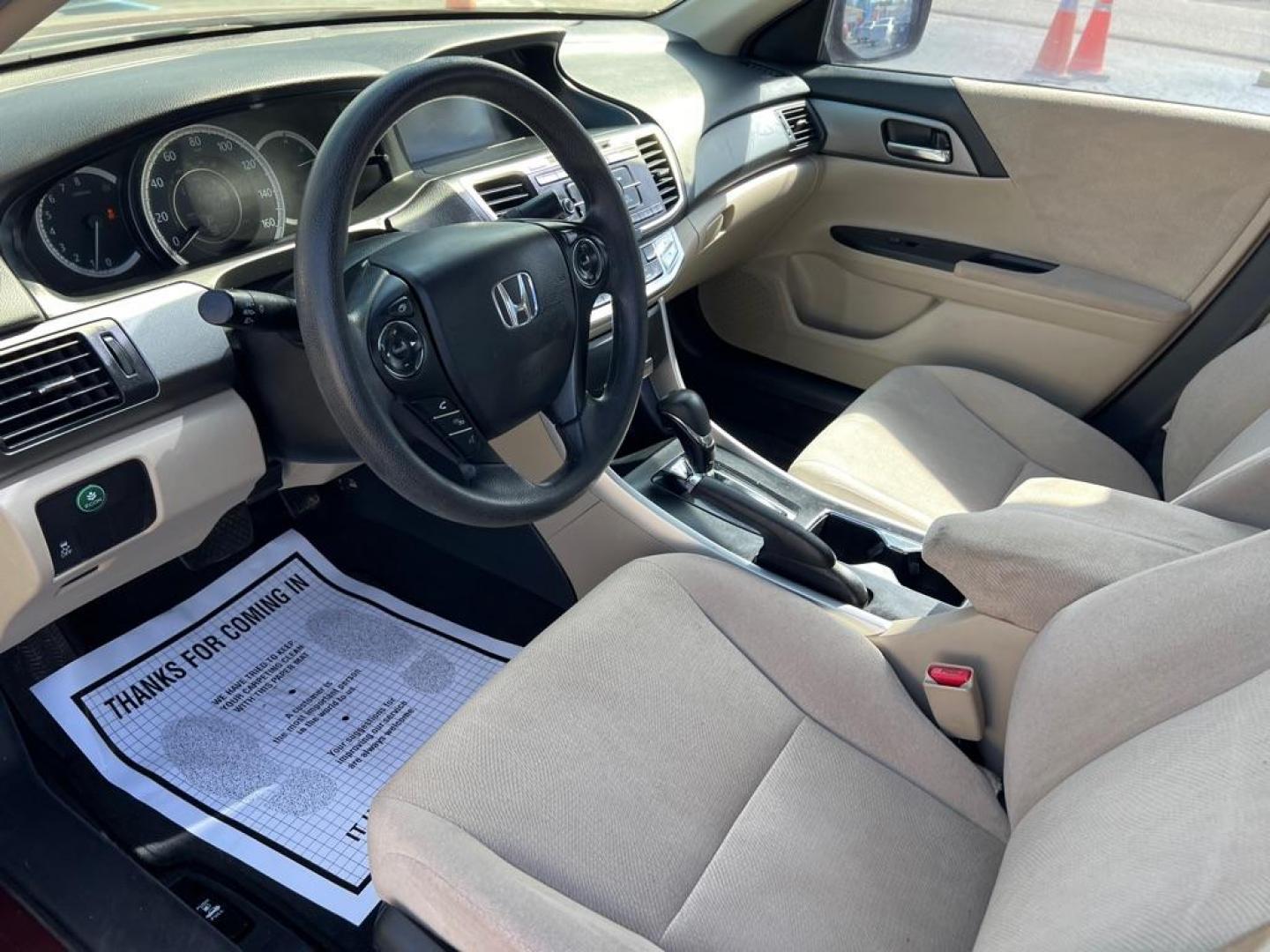 2013 RED HONDA ACCORD LX (1HGCR2F38DA) with an 2.4L engine, Continuously Variable transmission, located at 2929 9th St. West, Bradenton, 34205, (941) 242-2810, 27.473591, -82.570679 - Photo#10