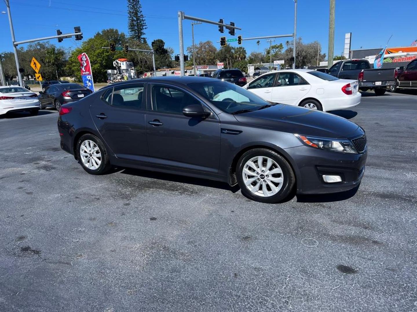 2015 GRAY KIA OPTIMA LX (KNAGM4A70F5) with an 2.4L engine, Automatic transmission, located at 2929 9th St. West, Bradenton, 34205, (941) 242-2810, 27.473591, -82.570679 - Thanks for inquring into DriveNation USA! All vehicles listed can be viewed at www.drivenationusa.com for vehicle history reports and additonal info. We cannot quote any terms such as down payments or monthly payments without an application. You can apply directly at www.drivenationusa.com or by con - Photo#0