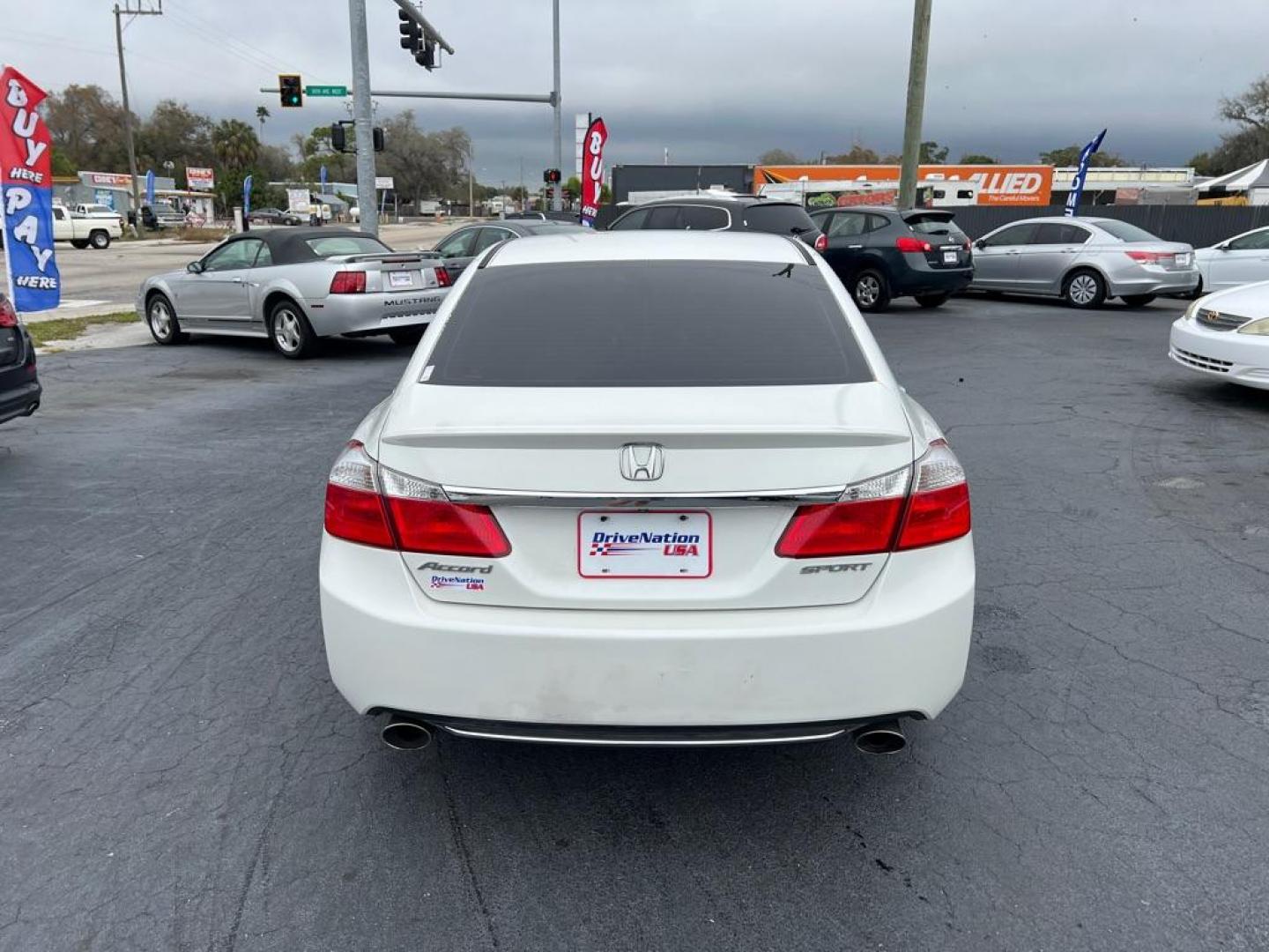 2015 WHITE HONDA ACCORD SPORT (1HGCR2F59FA) with an 2.4L engine, Continuously Variable transmission, located at 2929 9th St. West, Bradenton, 34205, (941) 242-2810, 27.473591, -82.570679 - Thanks for inquring into DriveNation USA! All vehicles listed can be viewed at www.drivenationusa.com for vehicle history reports and additonal info. We cannot quote any terms such as down payments or monthly payments without an application. You can apply directly at www.drivenationusa.com or by con - Photo#5