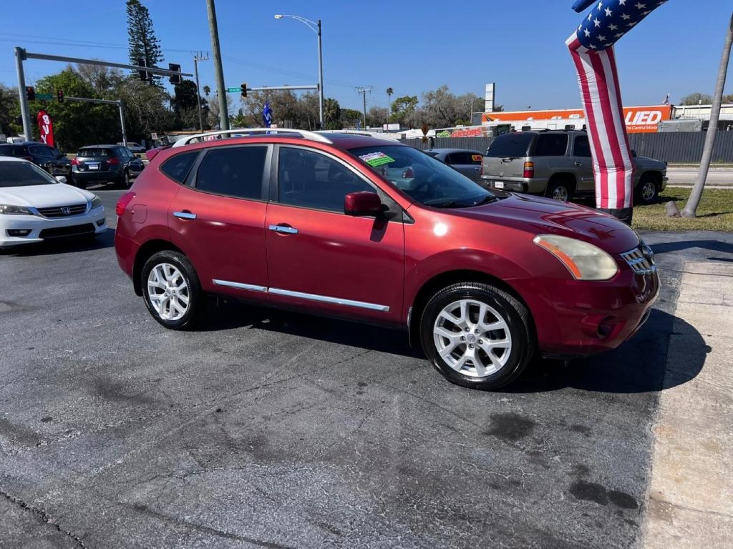 2013 RED NISSAN ROGUE S (JN8AS5MT3DW) with an 2.5L engine, Continuously Variable transmission, located at 2929 9th St. West, Bradenton, 34205, (941) 242-2810, 27.473591, -82.570679 - Photo#1