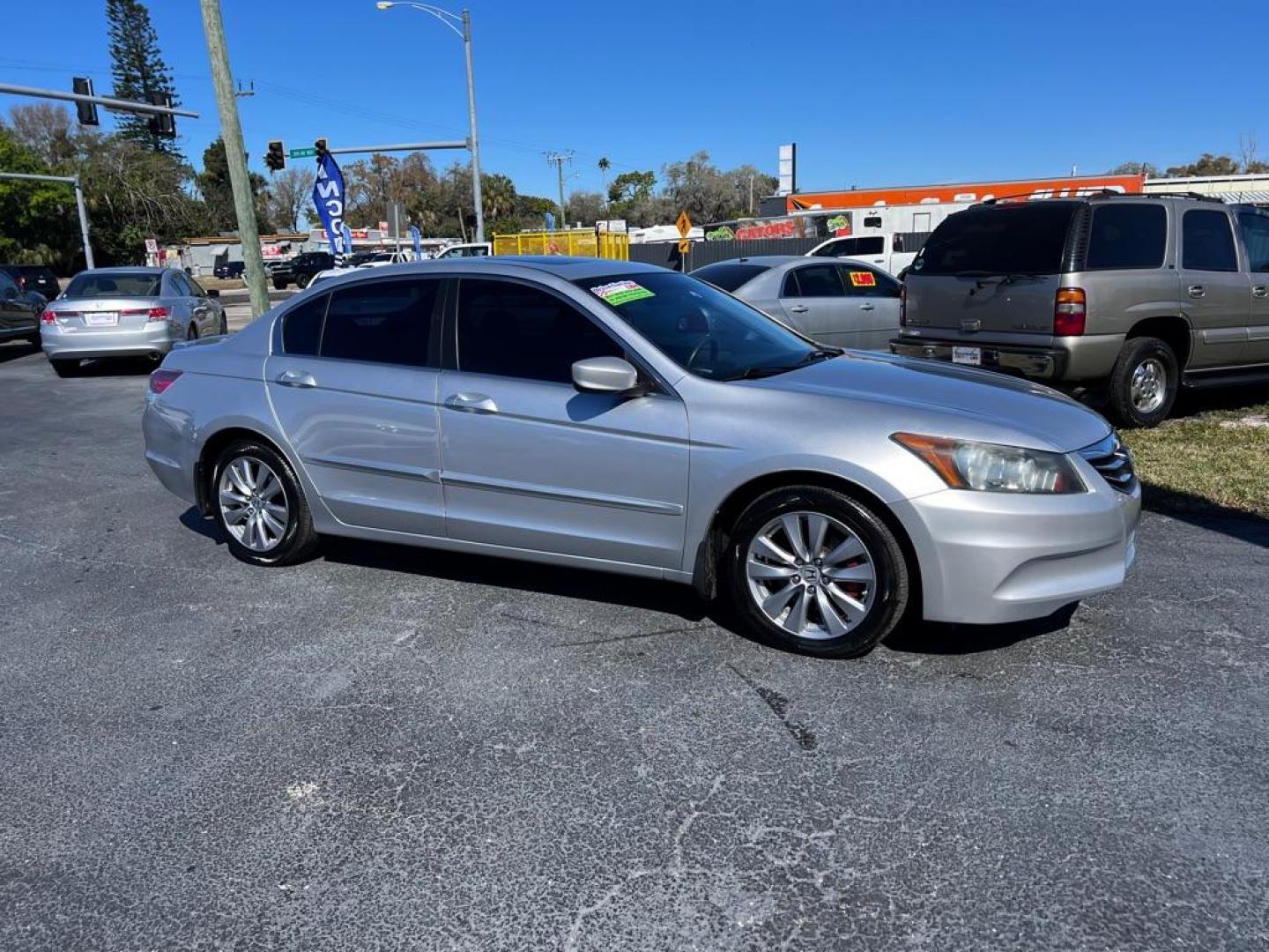 2011 SILVER HONDA ACCORD EX (1HGCP2F70BA) with an 2.4L engine, Automatic transmission, located at 2929 9th St. West, Bradenton, 34205, (941) 242-2810, 27.473591, -82.570679 - Photo#0