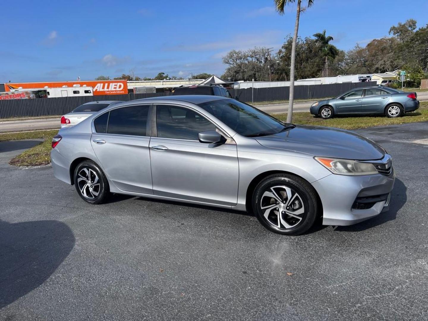 2016 SILVER HONDA ACCORD LX (1HGCR2F37GA) with an 2.4L engine, Continuously Variable transmission, located at 2929 9th St. West, Bradenton, 34205, (941) 242-2810, 27.473591, -82.570679 - Photo#0