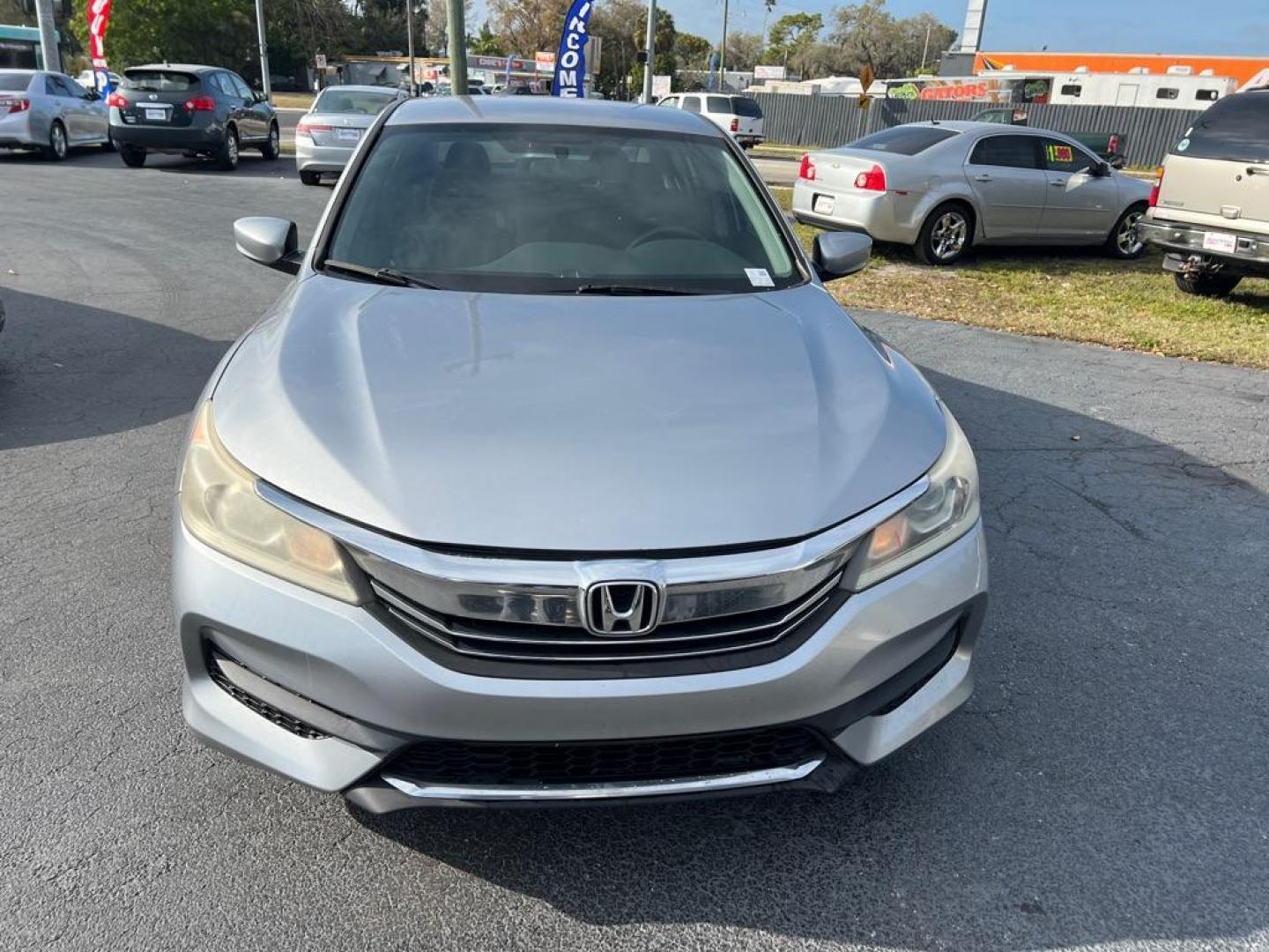 2016 SILVER HONDA ACCORD LX (1HGCR2F37GA) with an 2.4L engine, Continuously Variable transmission, located at 2929 9th St. West, Bradenton, 34205, (941) 242-2810, 27.473591, -82.570679 - Photo#2