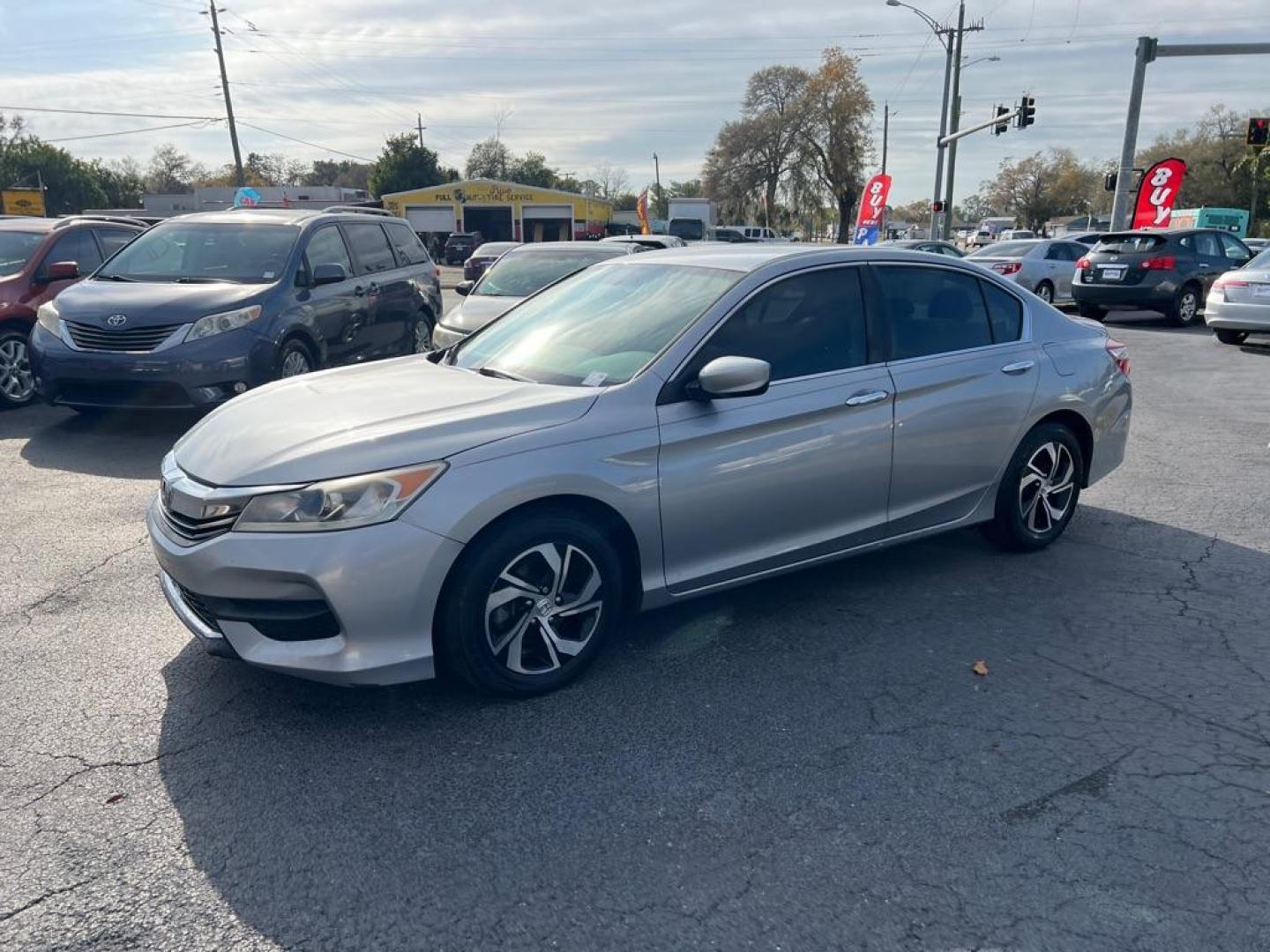 2016 SILVER HONDA ACCORD LX (1HGCR2F37GA) with an 2.4L engine, Continuously Variable transmission, located at 2929 9th St. West, Bradenton, 34205, (941) 242-2810, 27.473591, -82.570679 - Photo#3