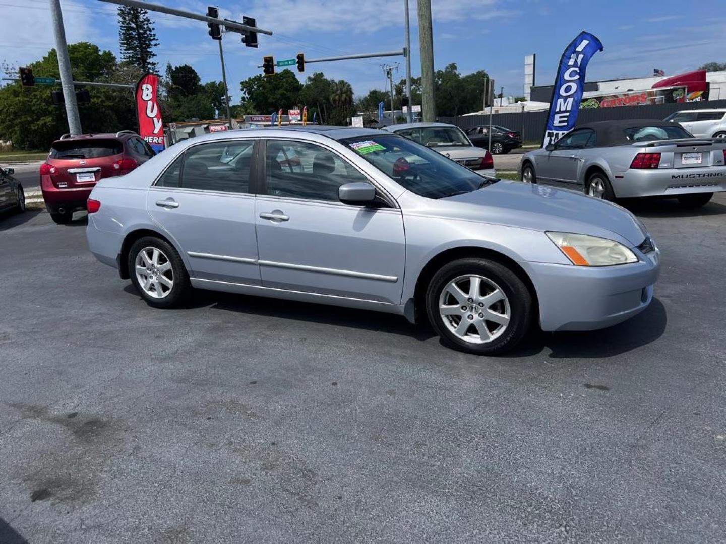 2005 SILVER HONDA ACCORD EX (1HGCM66525A) with an 3.0L engine, Automatic transmission, located at 2929 9th St. West, Bradenton, 34205, (941) 242-2810, 27.473591, -82.570679 - Photo#0