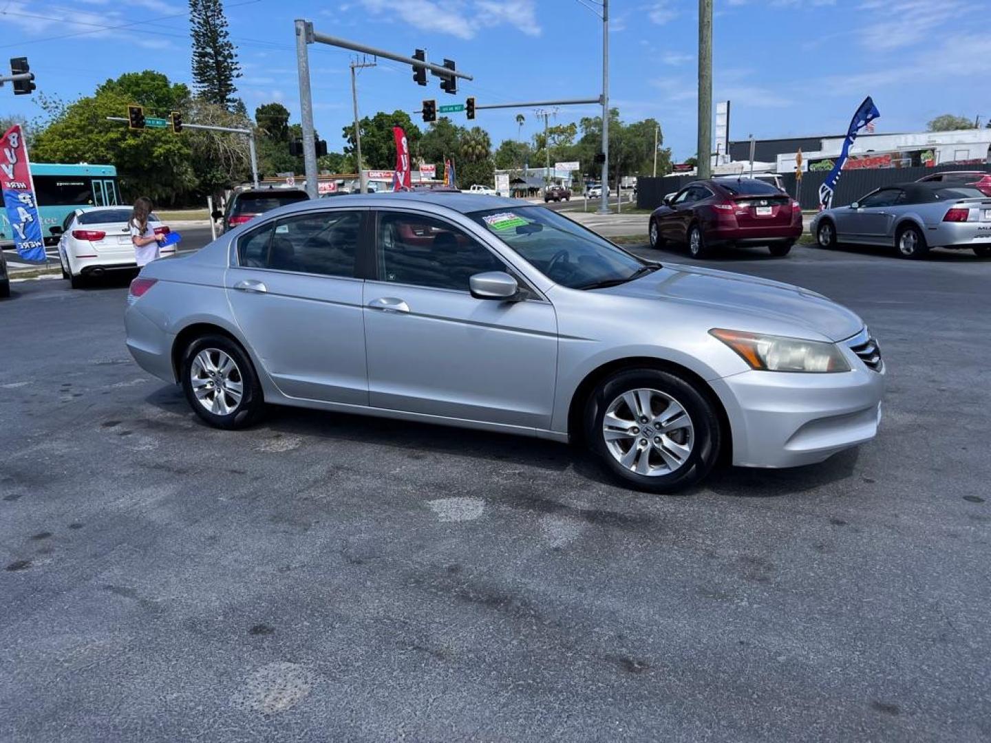 2011 SILVER HONDA ACCORD LXP (1HGCP2F49BA) with an 2.4L engine, Automatic transmission, located at 2929 9th St. West, Bradenton, 34205, (941) 242-2810, 27.473591, -82.570679 - Photo#1