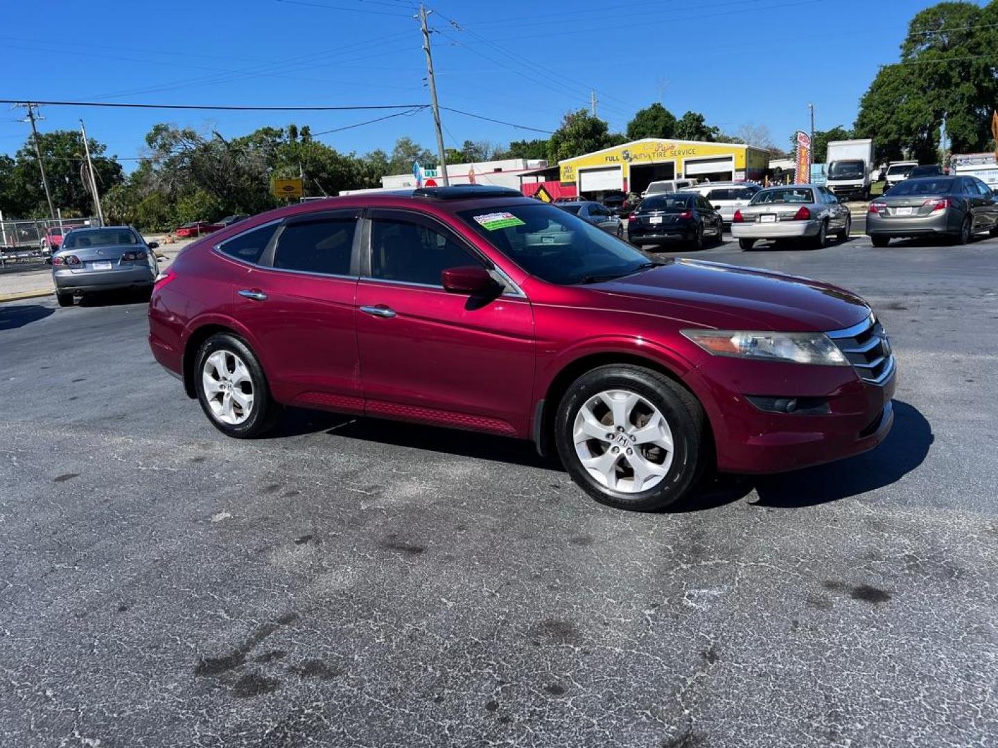 2010 RED HONDA ACCORD CROSSTOU EXL (5J6TF1H58AL) with an 3.5L engine, Automatic transmission, located at 2929 9th St. West, Bradenton, 34205, (941) 242-2810, 27.473591, -82.570679 - Photo#1