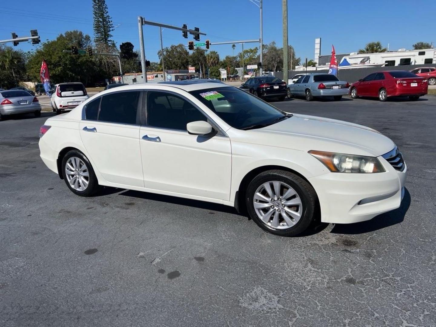 2011 WHITE HONDA ACCORD SE (1HGCP2F64BA) with an 2.4L engine, Automatic transmission, located at 2929 9th St. West, Bradenton, 34205, (941) 242-2810, 27.473591, -82.570679 - Photo#0