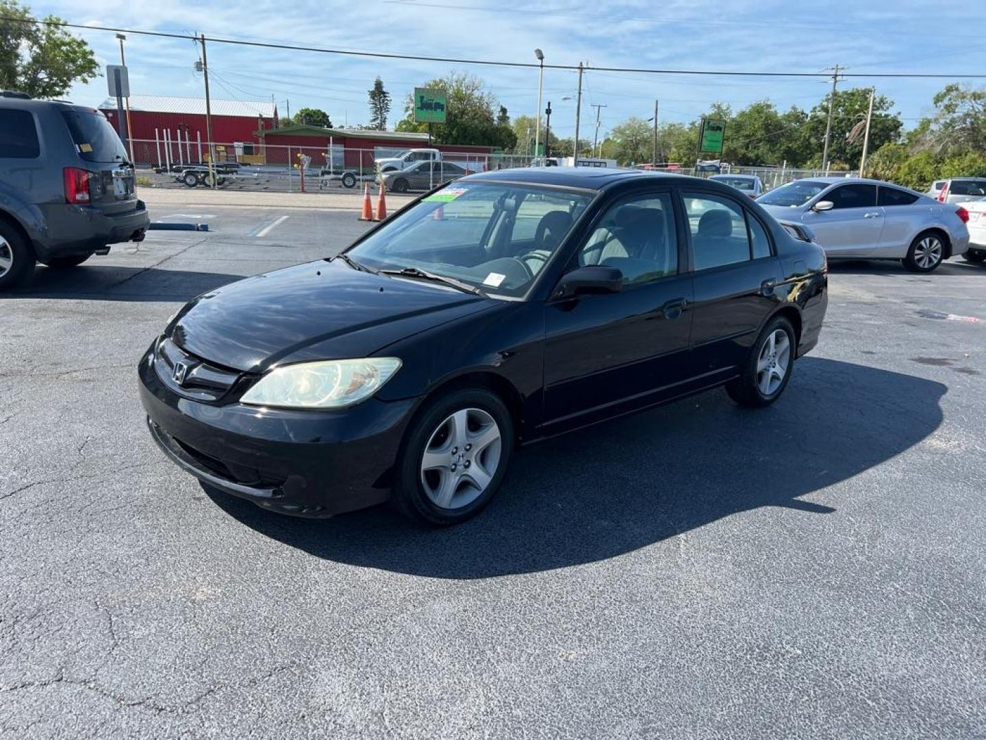 2005 BLACK HONDA CIVIC EX (2HGES26765H) with an 1.7L engine, Automatic transmission, located at 2929 9th St. West, Bradenton, 34205, (941) 242-2810, 27.473591, -82.570679 - Photo#3