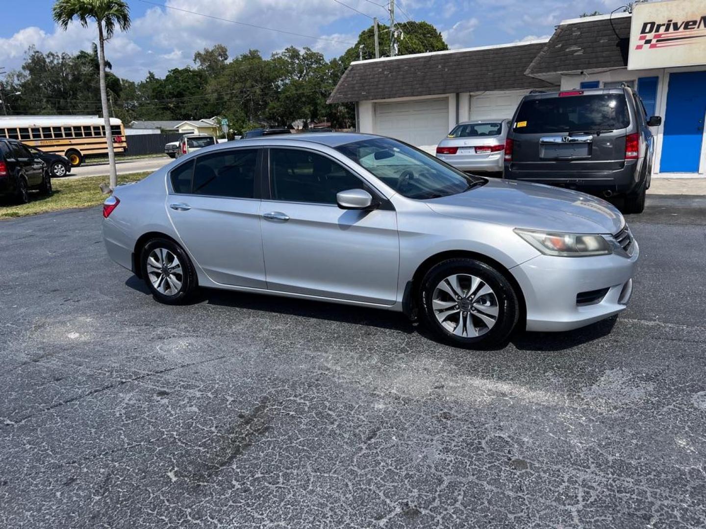 2013 SILVER HONDA ACCORD LX (1HGCR2F35DA) with an 2.4L engine, Continuously Variable transmission, located at 2929 9th St. West, Bradenton, 34205, (941) 242-2810, 27.473591, -82.570679 - Photo#0