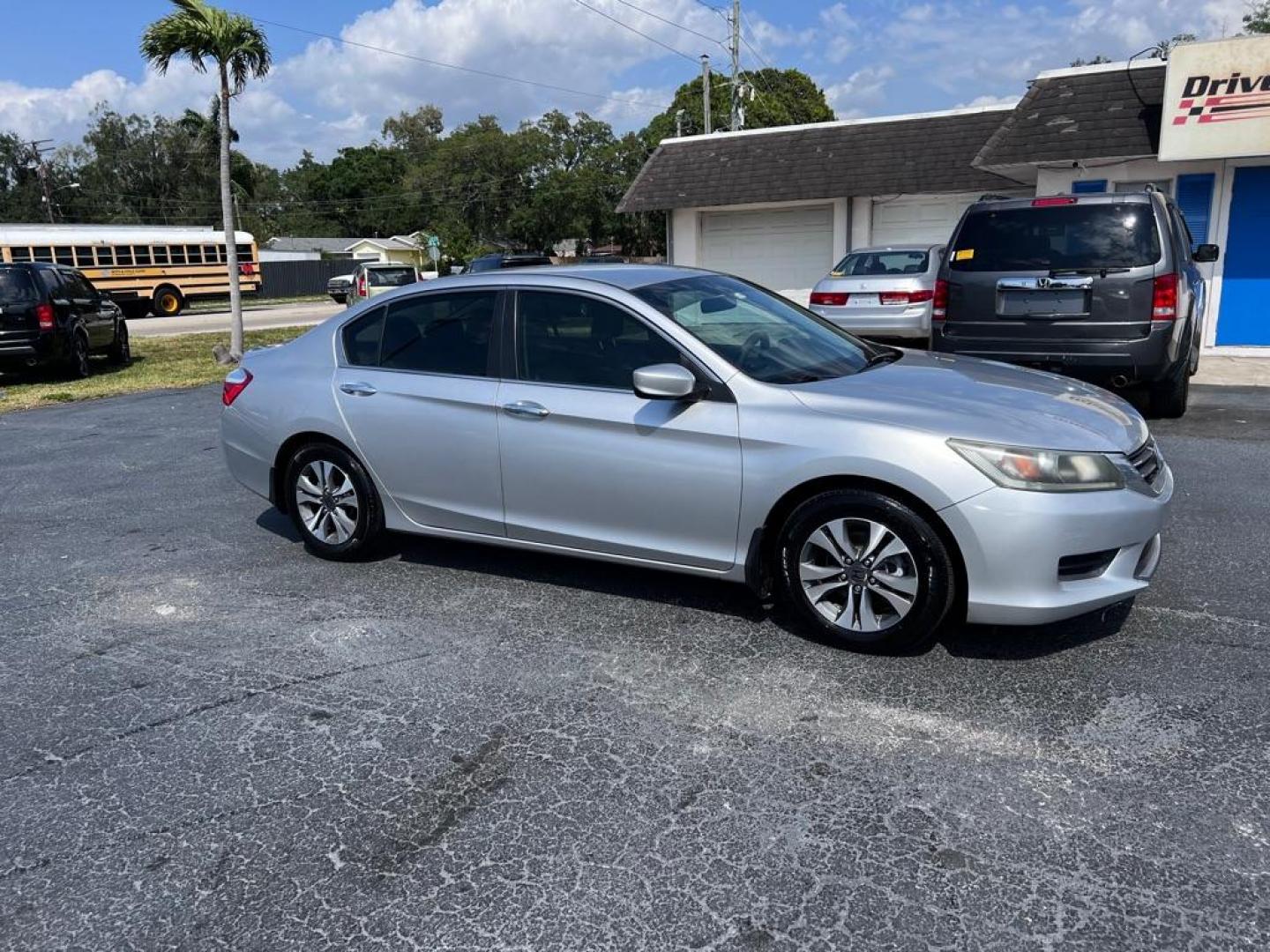 2013 SILVER HONDA ACCORD LX (1HGCR2F35DA) with an 2.4L engine, Continuously Variable transmission, located at 2929 9th St. West, Bradenton, 34205, (941) 242-2810, 27.473591, -82.570679 - Photo#1