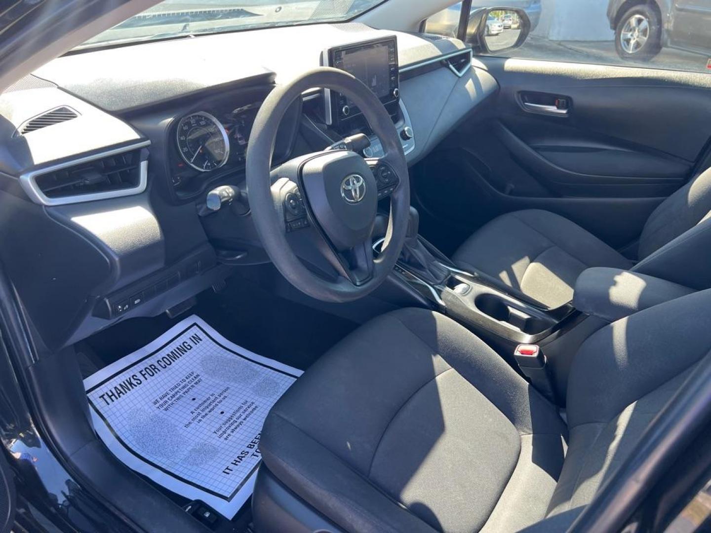 2020 BLACK TOYOTA COROLLA LE (JTDEPRAE5LJ) with an 1.8L engine, Continuously Variable transmission, located at 2929 9th St. West, Bradenton, 34205, (941) 242-2810, 27.473591, -82.570679 - Photo#11