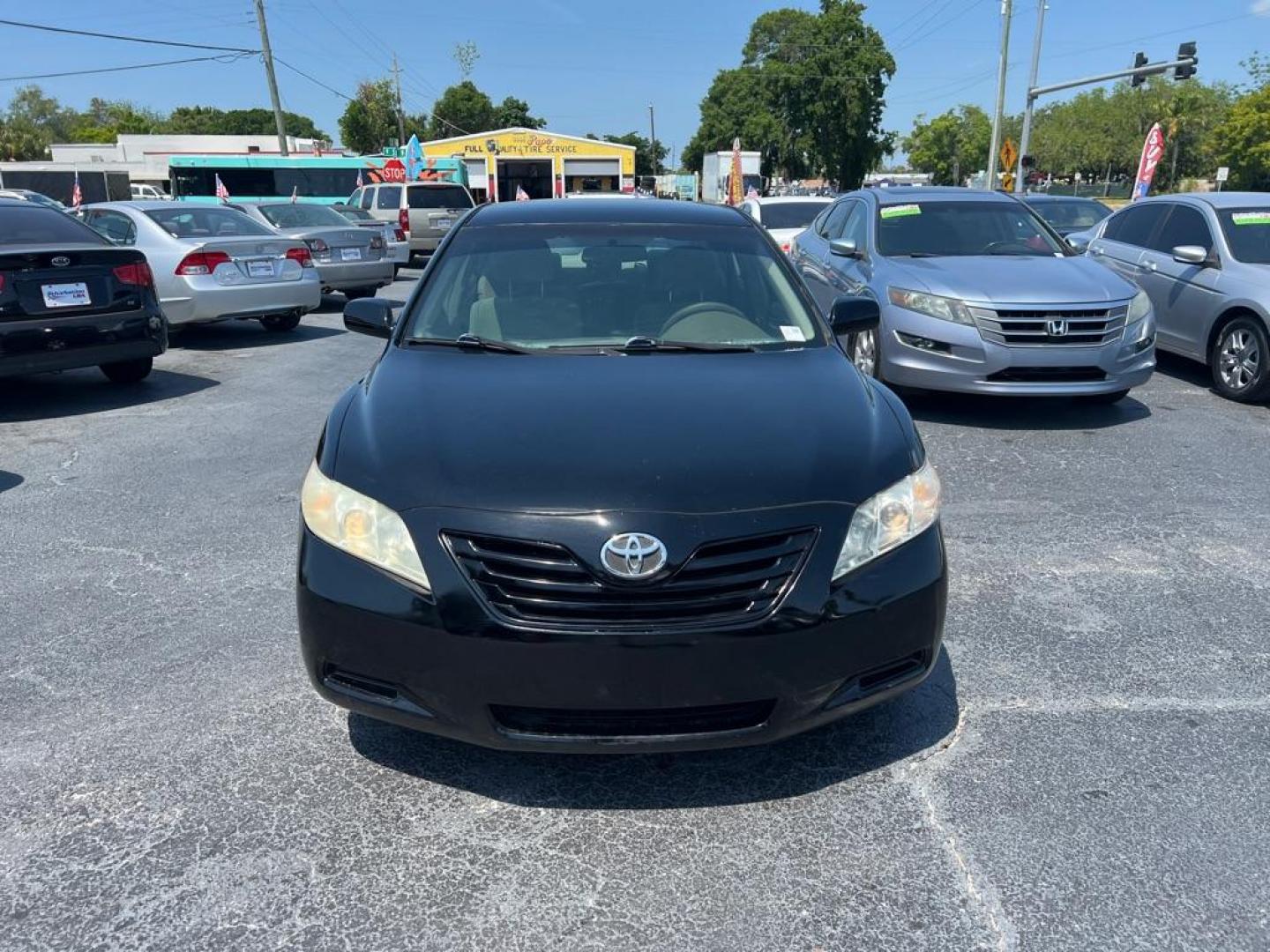 2008 BLACK TOYOTA CAMRY LE (4T1BE46K48U) with an 2.4L engine, Automatic transmission, located at 2929 9th St. West, Bradenton, 34205, (941) 242-2810, 27.473591, -82.570679 - Photo#2