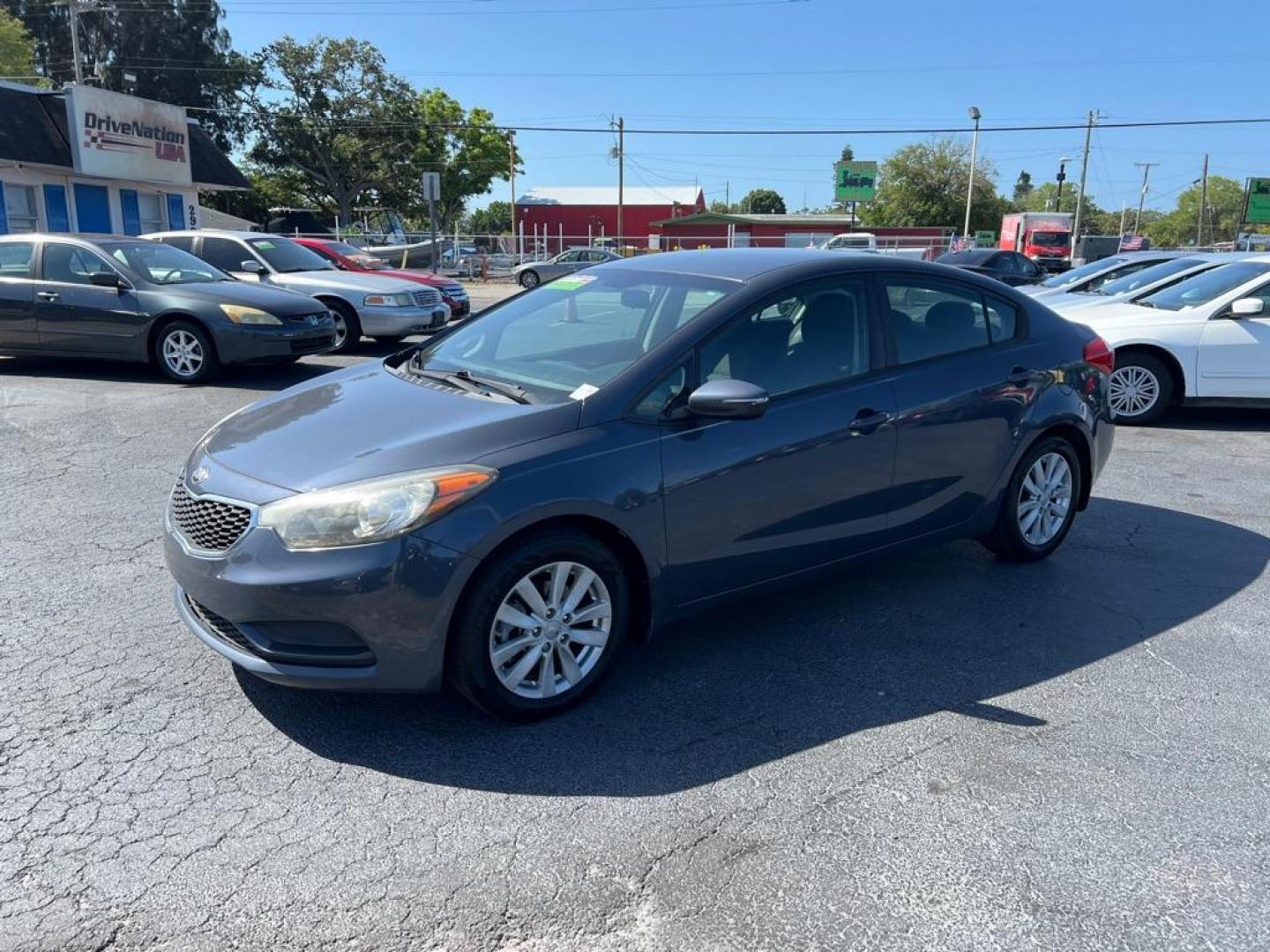 2014 BLUE KIA FORTE LX (KNAFX4A66E5) with an 1.8L engine, Automatic transmission, located at 2929 9th St. West, Bradenton, 34205, (941) 242-2810, 27.473591, -82.570679 - Photo#4