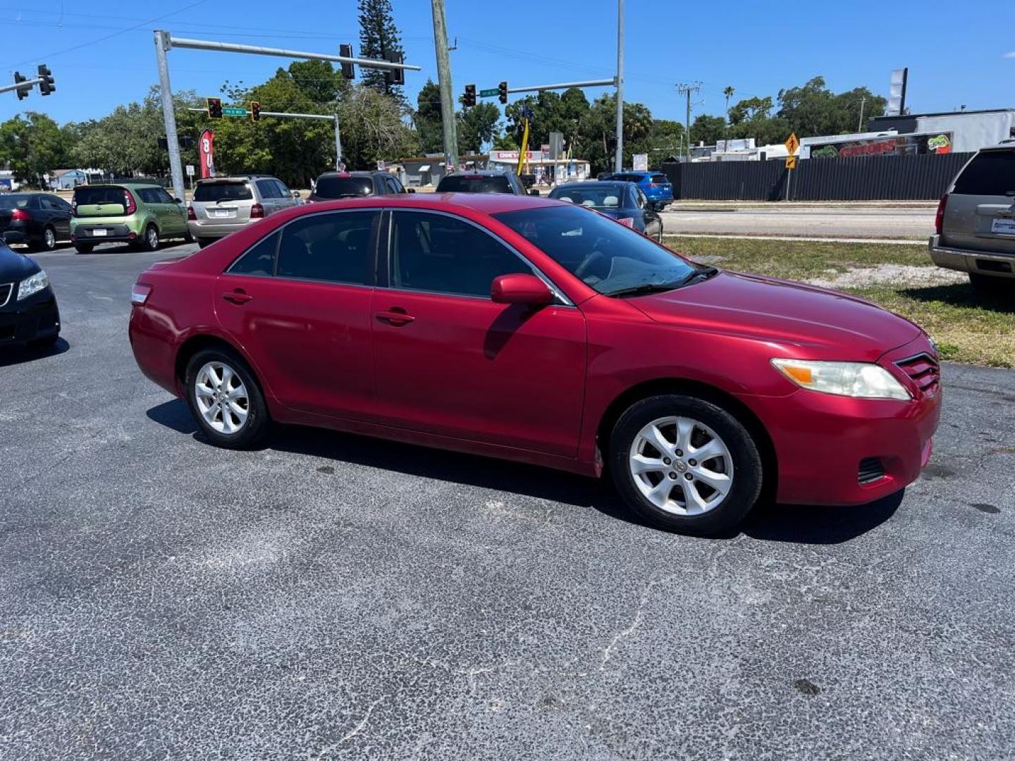 2011 RED TOYOTA CAMRY BASE (4T1BF3EK3BU) with an 2.5L engine, Automatic transmission, located at 2929 9th St. West, Bradenton, 34205, (941) 242-2810, 27.473591, -82.570679 - Photo#0