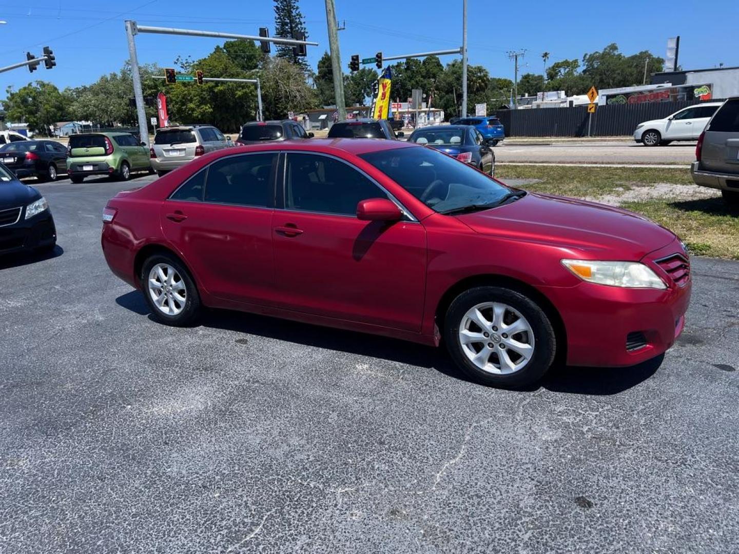 2011 RED TOYOTA CAMRY BASE (4T1BF3EK3BU) with an 2.5L engine, Automatic transmission, located at 2929 9th St. West, Bradenton, 34205, (941) 242-2810, 27.473591, -82.570679 - Photo#1