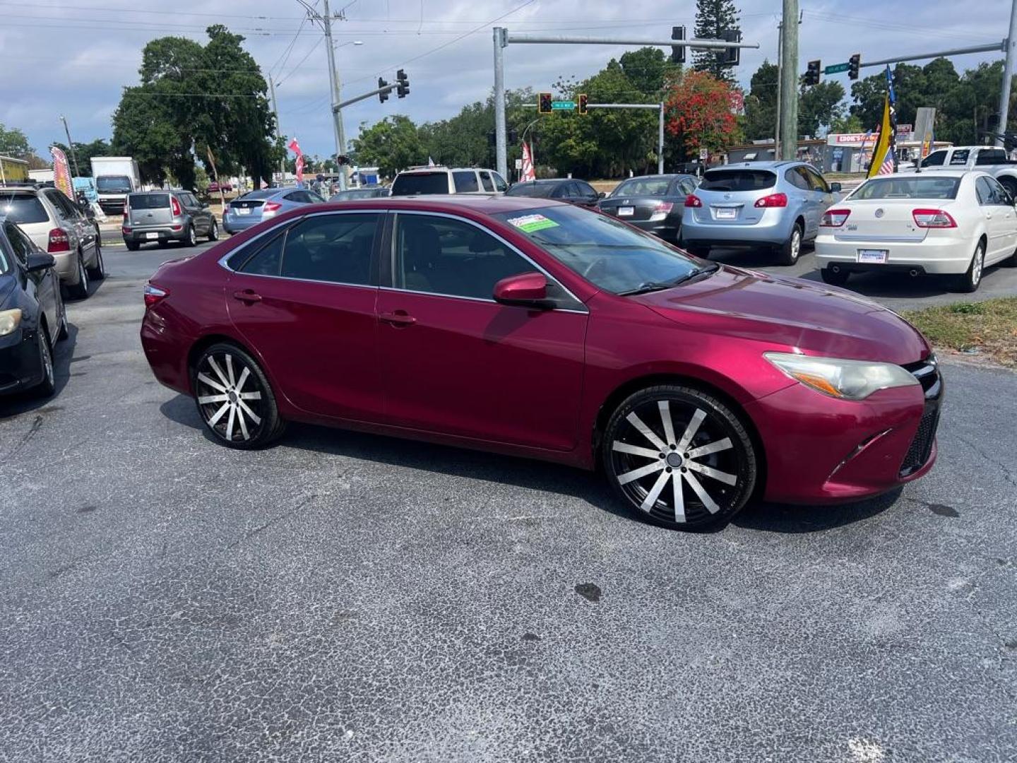 2016 RED TOYOTA CAMRY SE (4T1BF1FK8GU) with an 2.5L engine, Automatic transmission, located at 2929 9th St. West, Bradenton, 34205, (941) 242-2810, 27.473591, -82.570679 - Thanks for inquring into DriveNation USA! All vehicles listed can be viewed at www.drivenationusa.com for vehicle history reports and additonal info. We cannot quote any terms such as down payments or monthly payments without an application. You can apply directly at www.drivenationusa.com or by con - Photo#0