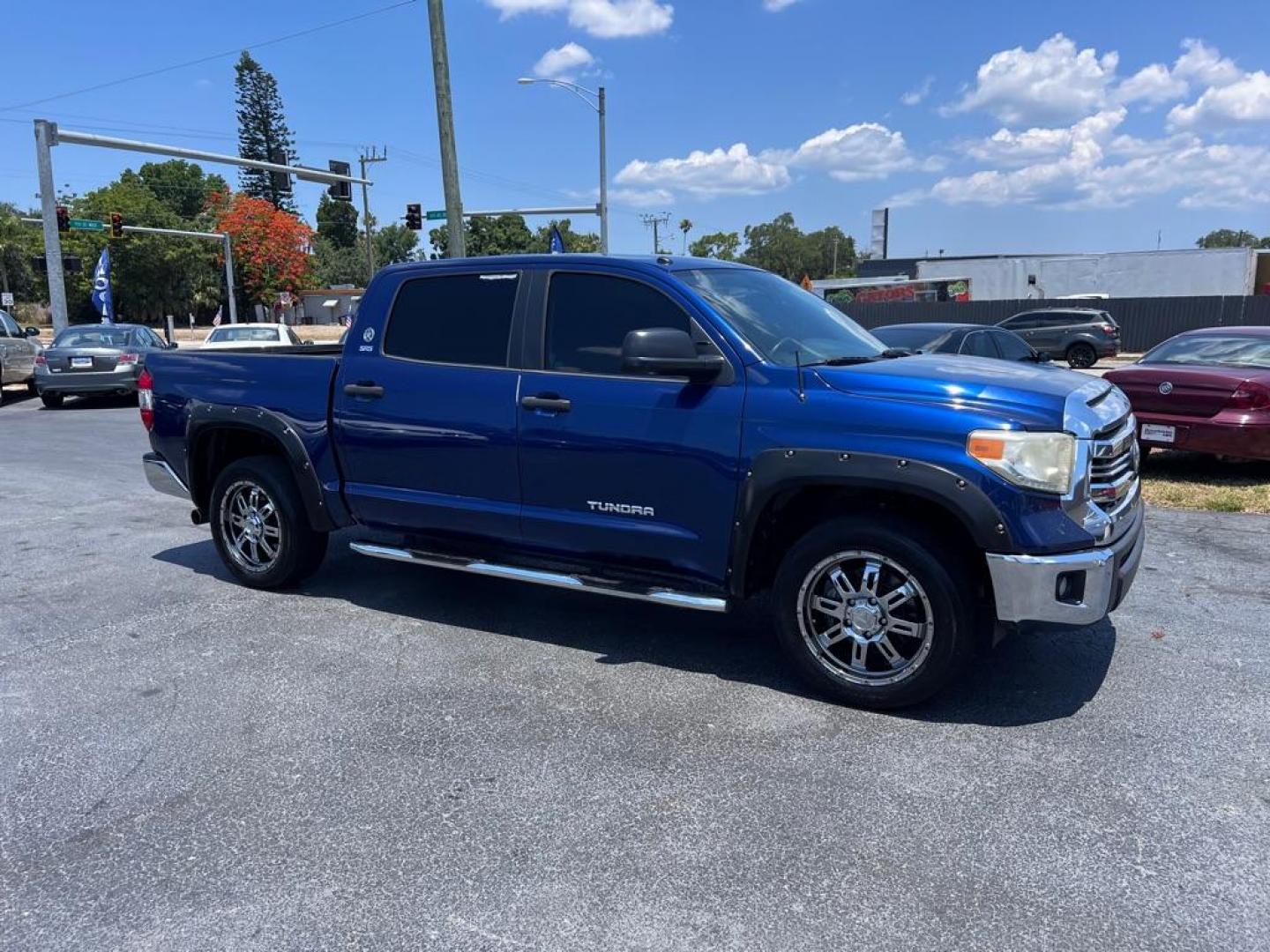 2014 BLUE TOYOTA TUNDRA CREWMAX SR5 (5TFEM5F17EX) with an 4.6L engine, Automatic transmission, located at 2929 9th St. West, Bradenton, 34205, (941) 242-2810, 27.473591, -82.570679 - Thanks for inquring into DriveNation USA! All vehicles listed can be viewed at www.drivenationusa.com for vehicle history reports and additonal info. We cannot quote any terms such as down payments or monthly payments without an application. You can apply directly at www.drivenationusa.com or by con - Photo#1