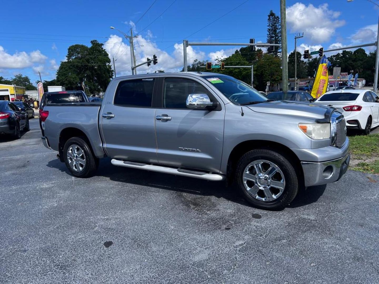 2012 SILVER TOYOTA TUNDRA CREWMAX SR5 (5TFEM5F12CX) with an 4.6L engine, Automatic transmission, located at 2929 9th St. West, Bradenton, 34205, (941) 242-2810, 27.473591, -82.570679 - Photo#0