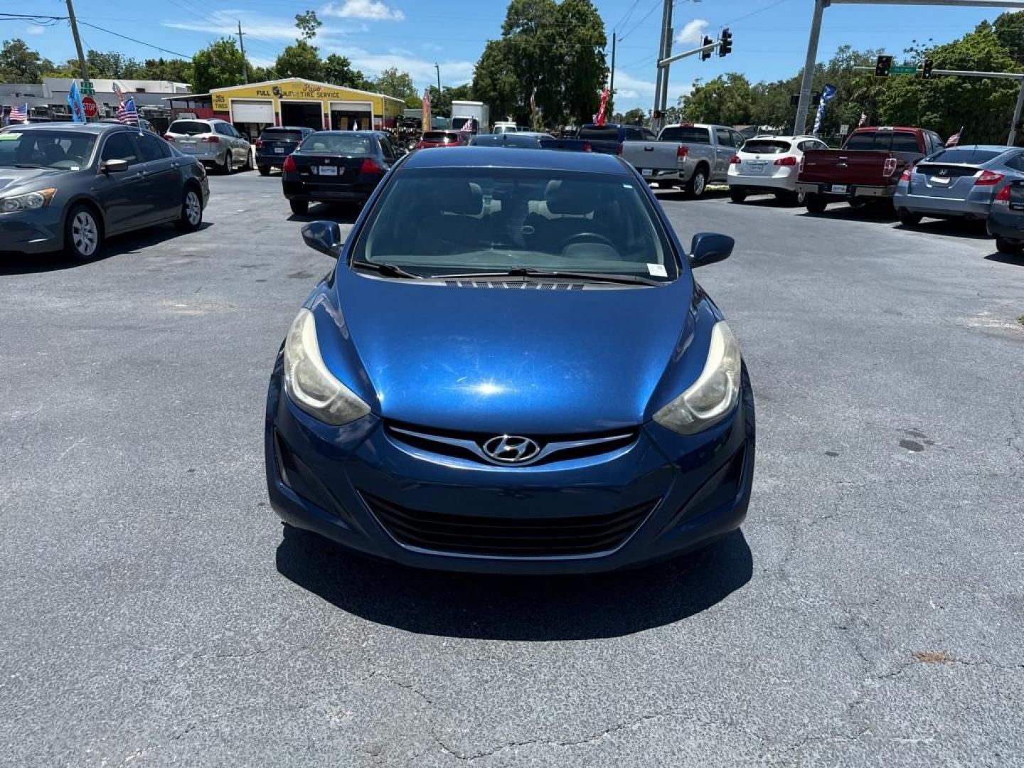 2016 BLUE HYUNDAI ELANTRA SE (5NPDH4AE9GH) with an 1.8L engine, Automatic transmission, located at 2929 9th St. West, Bradenton, 34205, (941) 242-2810, 27.473591, -82.570679 - Photo#3