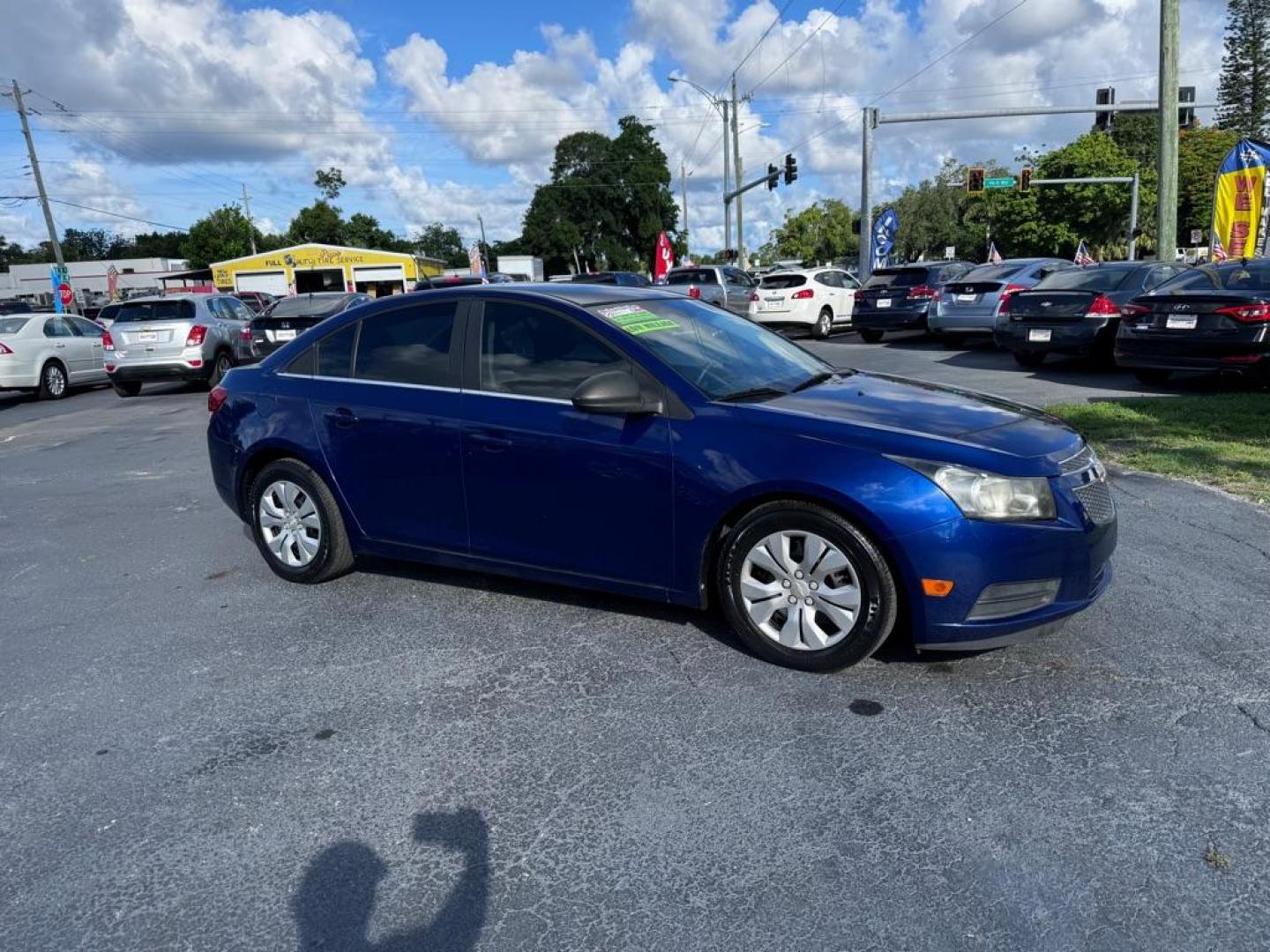 2012 BLUE CHEVROLET CRUZE LS (1G1PC5SH5C7) with an 1.8L engine, Automatic transmission, located at 2929 9th St. West, Bradenton, 34205, (941) 242-2810, 27.473591, -82.570679 - Photo#2