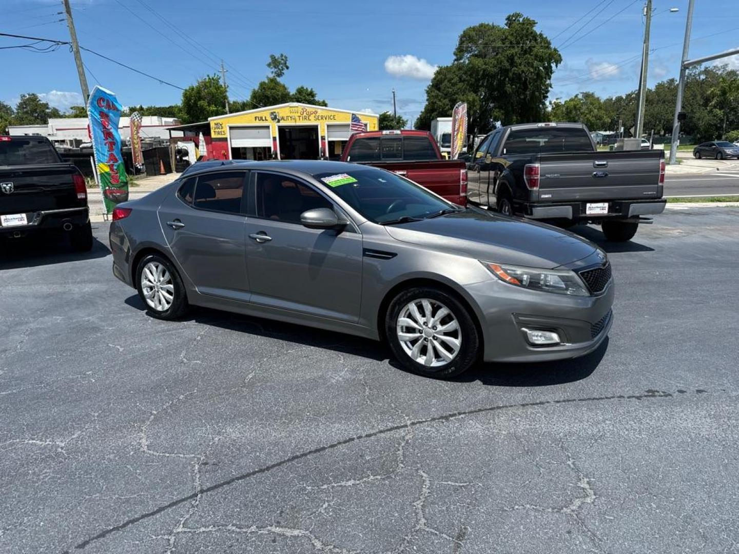 2014 GRAY KIA OPTIMA LX (5XXGM4A77EG) with an 2.4L engine, Automatic transmission, located at 2929 9th St. West, Bradenton, 34205, (941) 242-2810, 27.473591, -82.570679 - Thanks for inquring into DriveNation USA! All vehicles listed can be viewed at www.drivenationusa.com for vehicle history reports and additonal info. We cannot quote any terms such as down payments or monthly payments without an application. You can apply directly at www.drivenationusa.com or by con - Photo#0