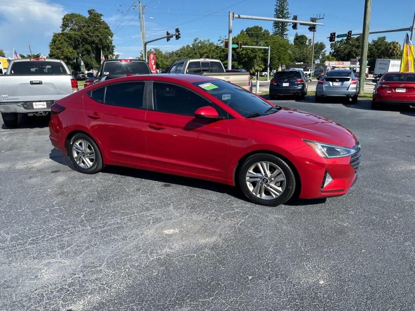 2019 RED HYUNDAI ELANTRA SEL (5NPD84LF5KH) with an 2.0L engine, Automatic transmission, located at 2929 9th St. West, Bradenton, 34205, (941) 242-2810, 27.473591, -82.570679 - Thanks for inquring into DriveNation USA! All vehicles listed can be viewed at www.drivenationusa.com for vehicle history reports and additonal info. We cannot quote any terms such as down payments or monthly payments without an application. You can apply directly at www.drivenationusa.com or by con - Photo#1