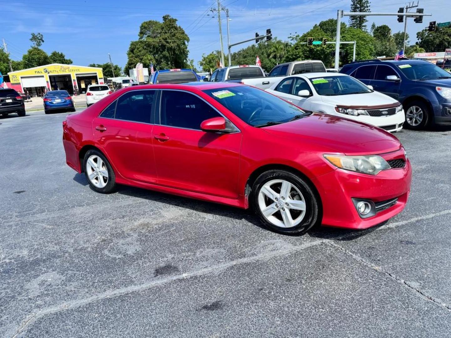 2014 RED TOYOTA CAMRY SE (4T1BF1FK6EU) with an 2.5L engine, Automatic transmission, located at 2929 9th St. West, Bradenton, 34205, (941) 242-2810, 27.473591, -82.570679 - Thanks for inquring into DriveNation USA! All vehicles listed can be viewed at www.drivenationusa.com for vehicle history reports and additonal info. We cannot quote any terms such as down payments or monthly payments without an application. You can apply directly at www.drivenationusa.com or by con - Photo#1